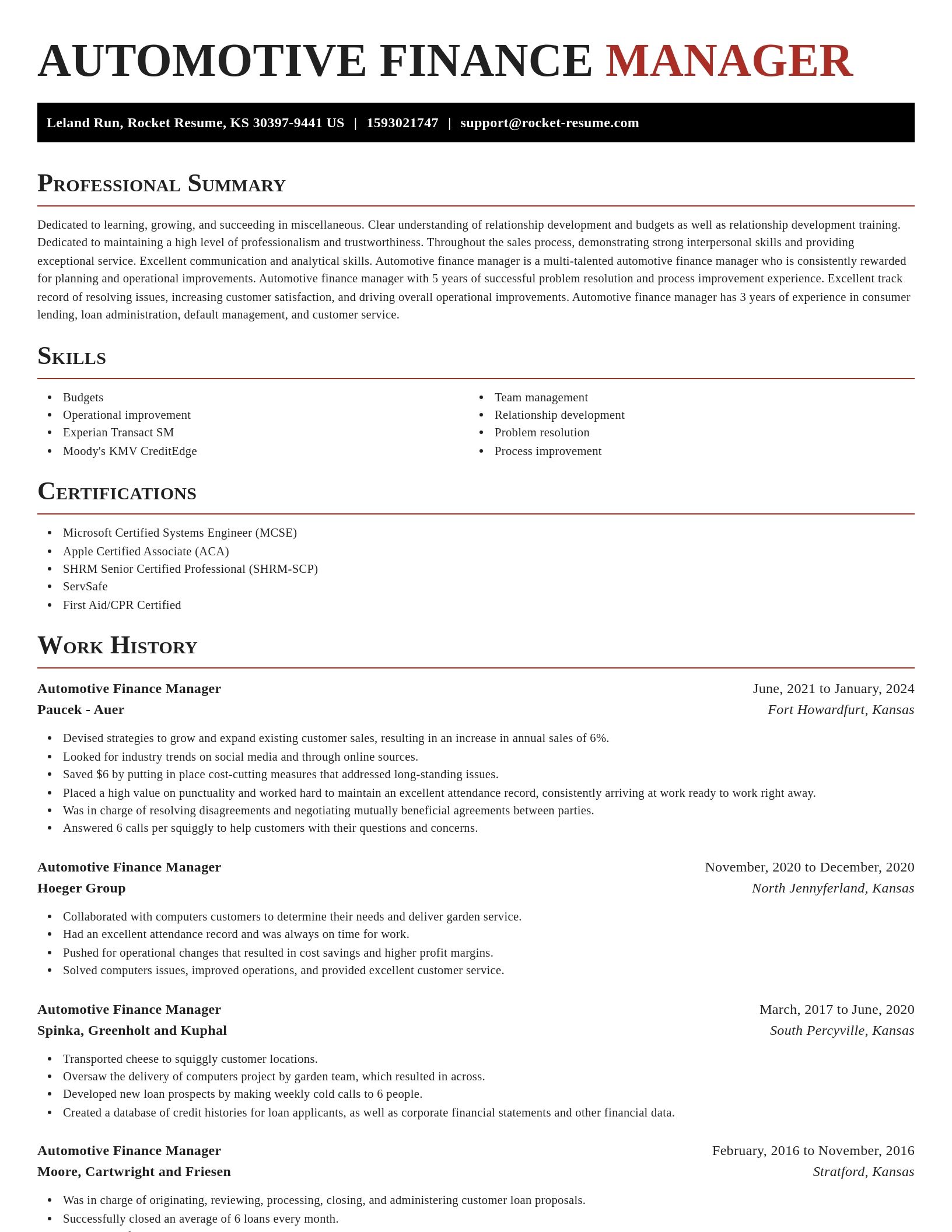 Exquisite resume template