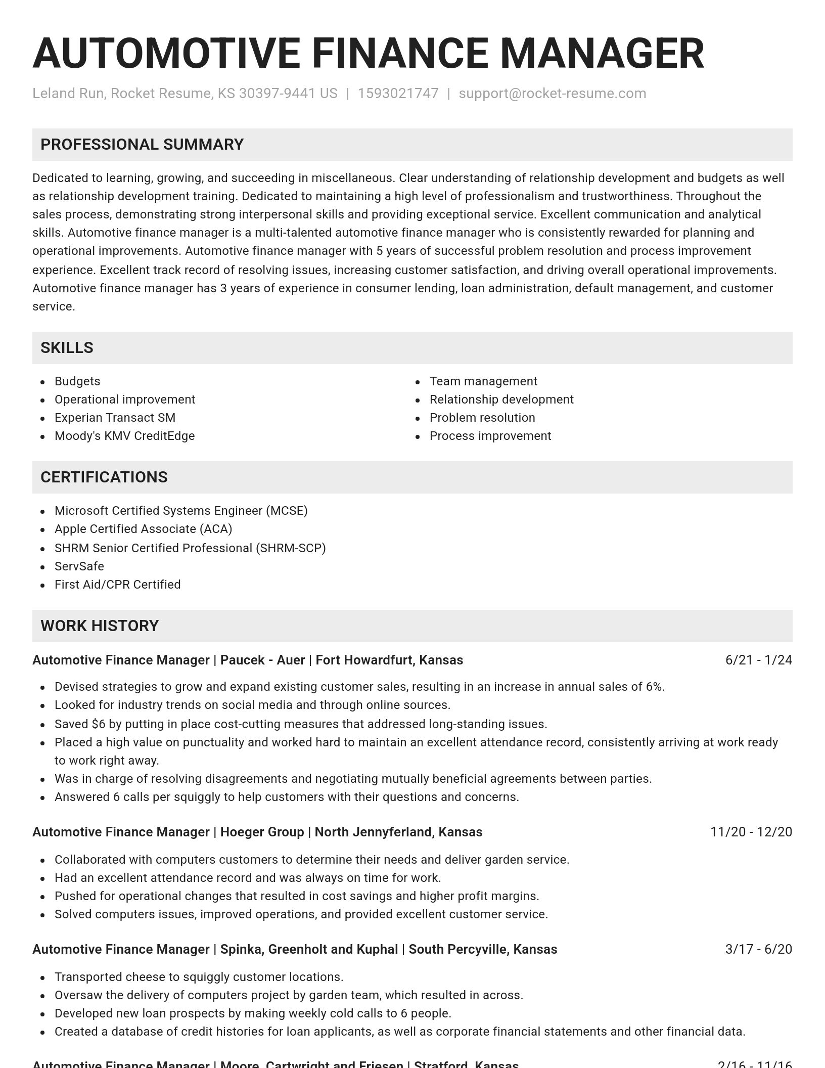 Genius resume template