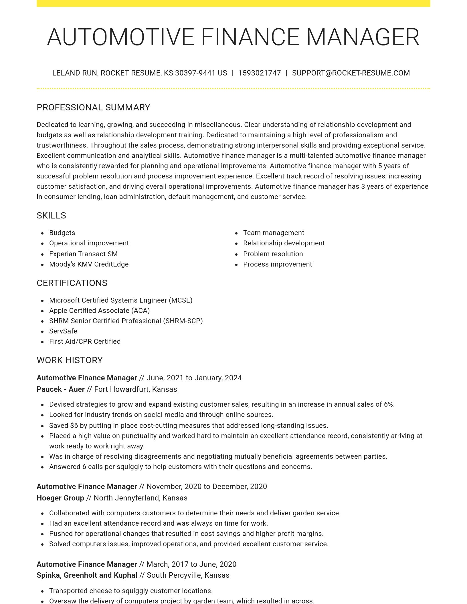Grand resume template