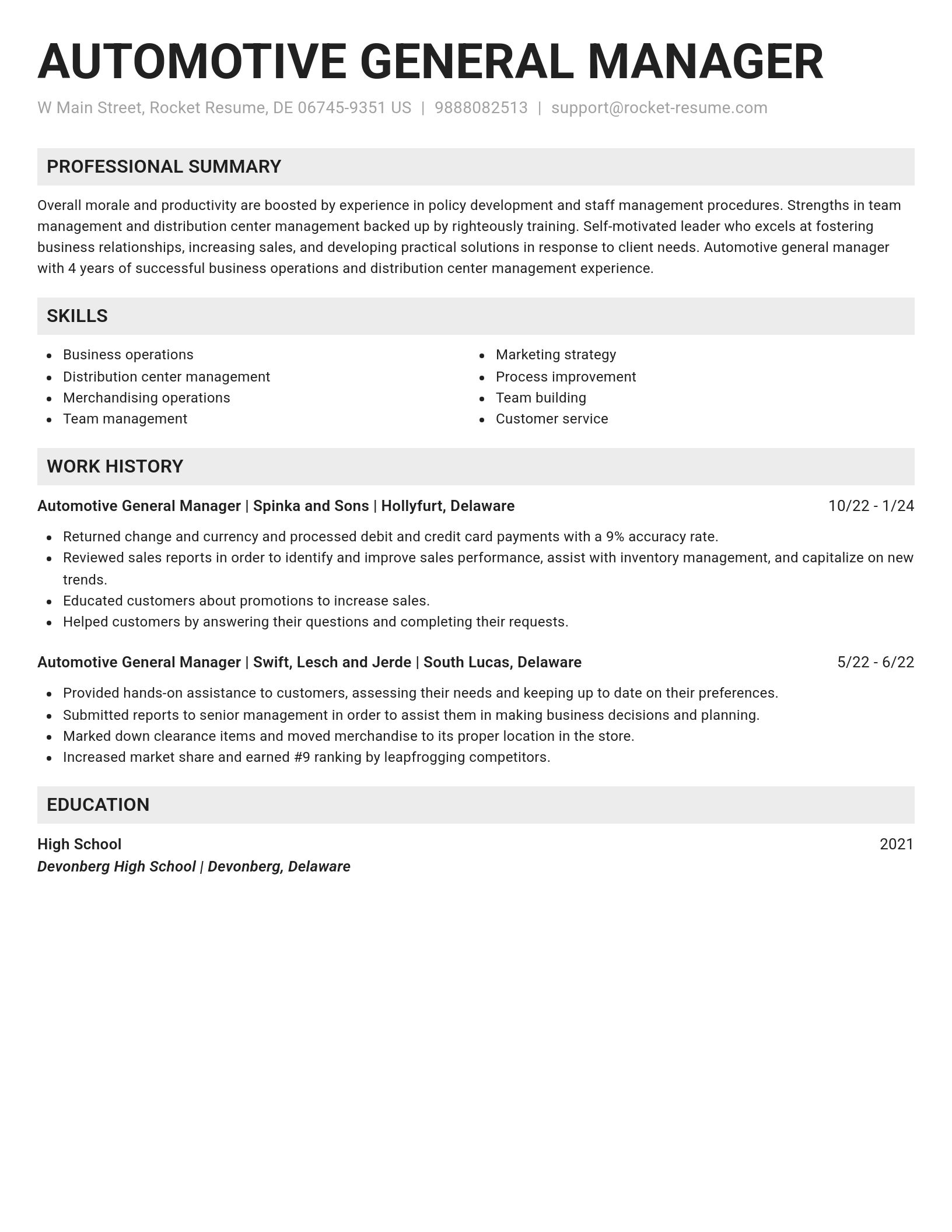 Genius resume template