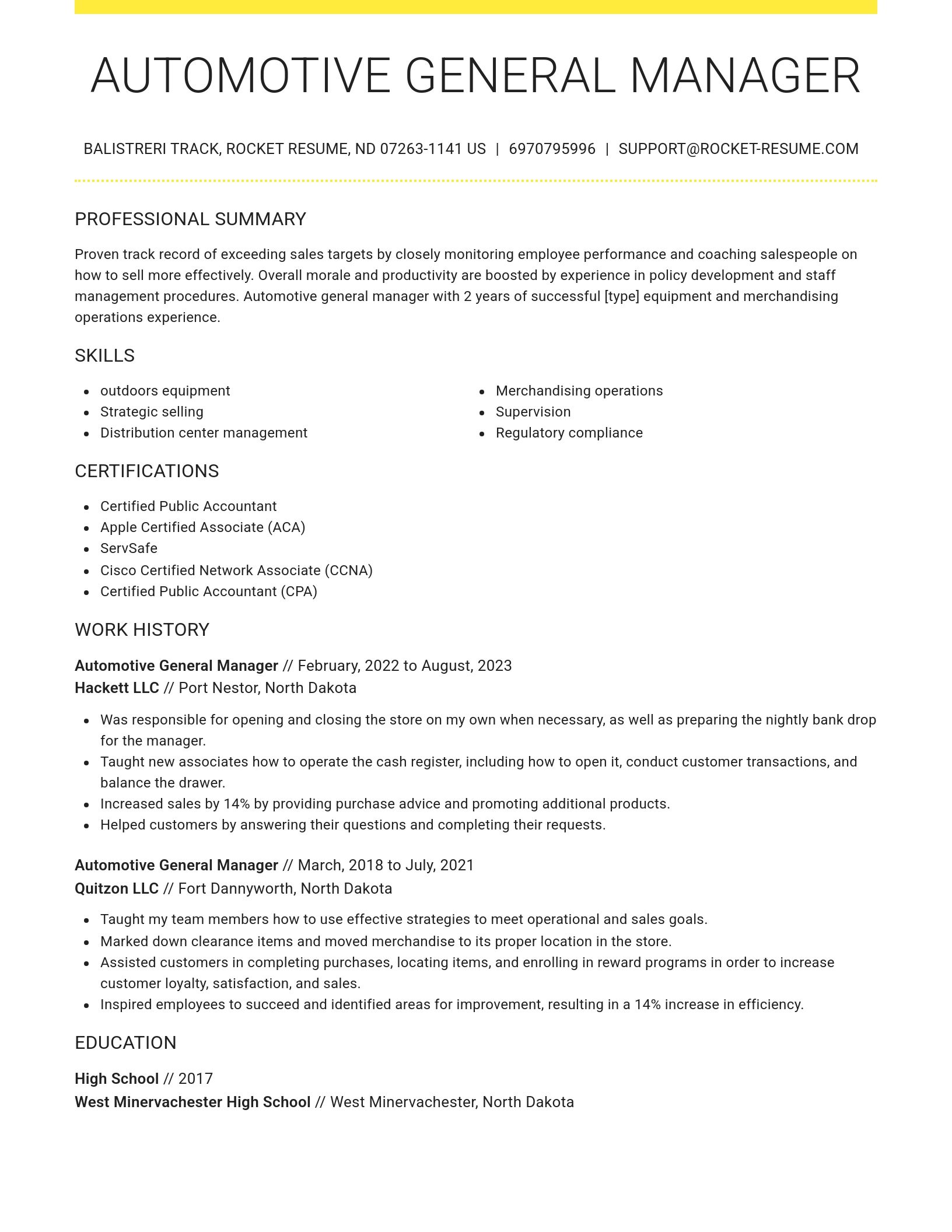 Grand resume template