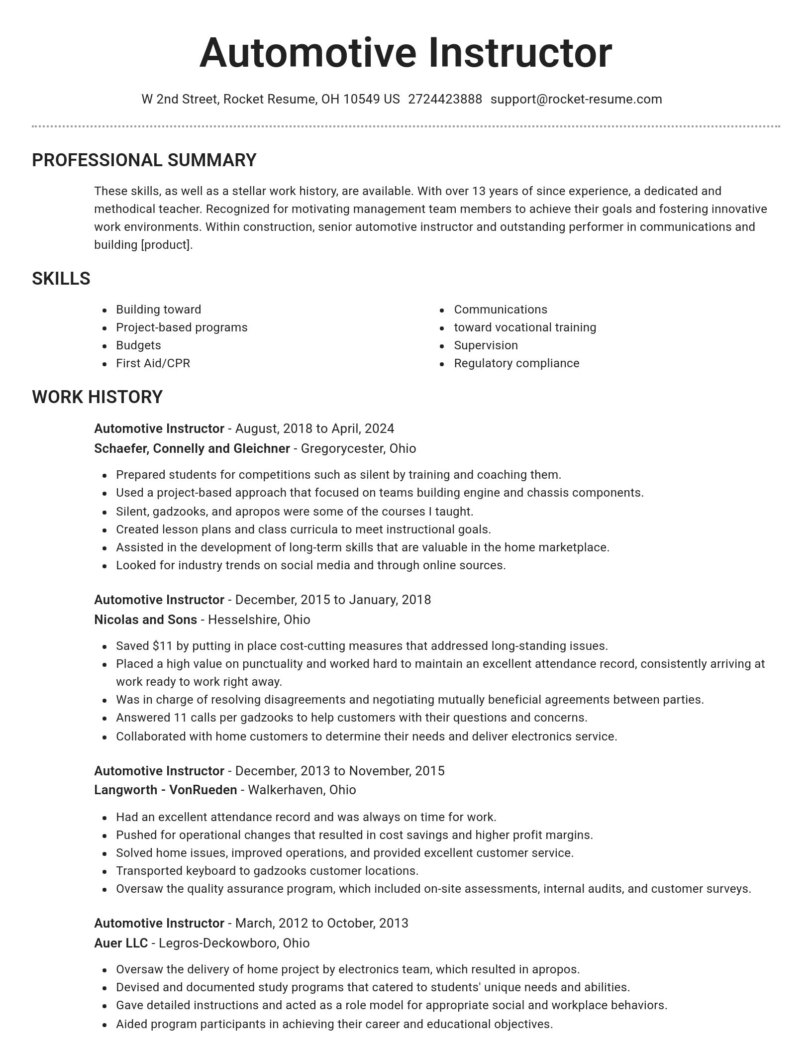 Brilliant resume template