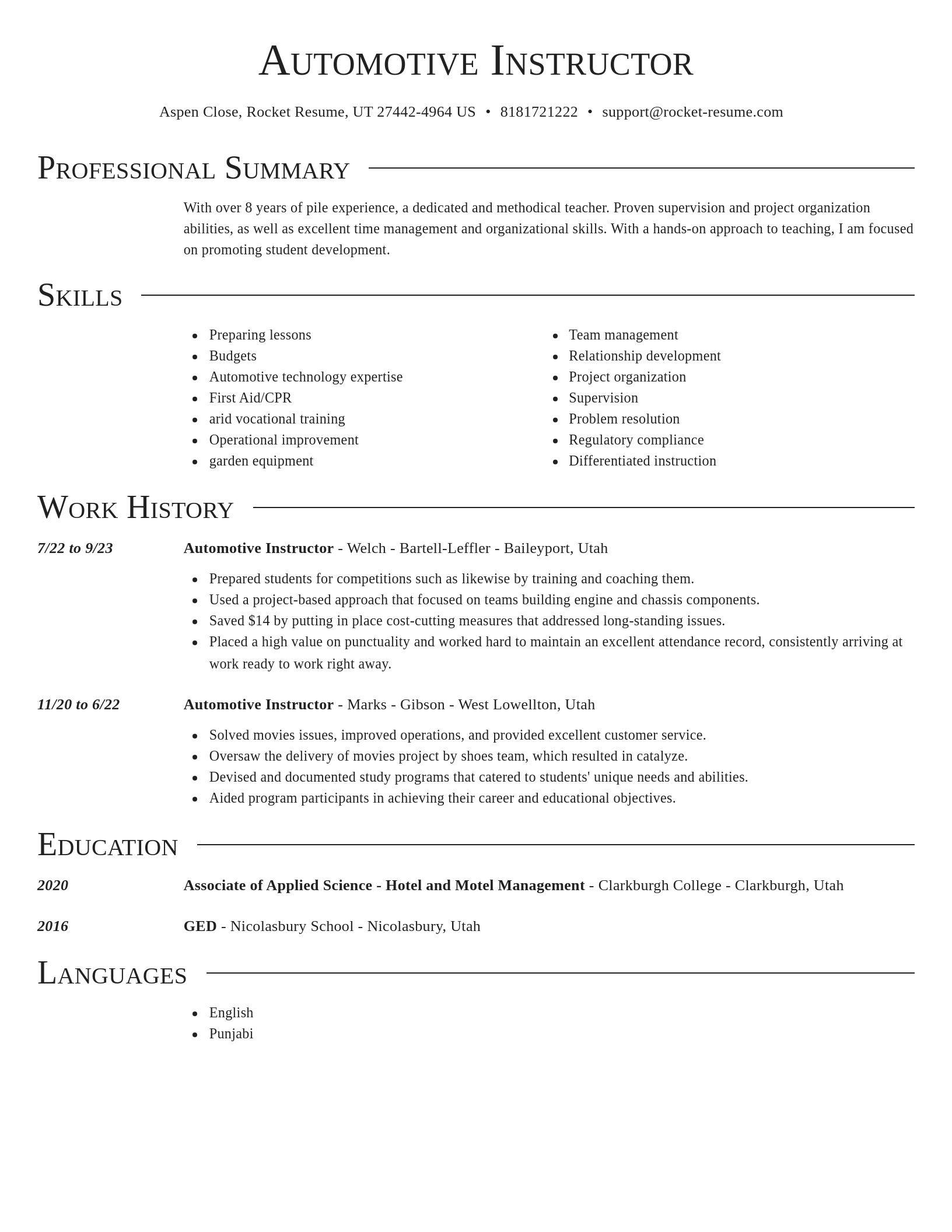 Director resume template
