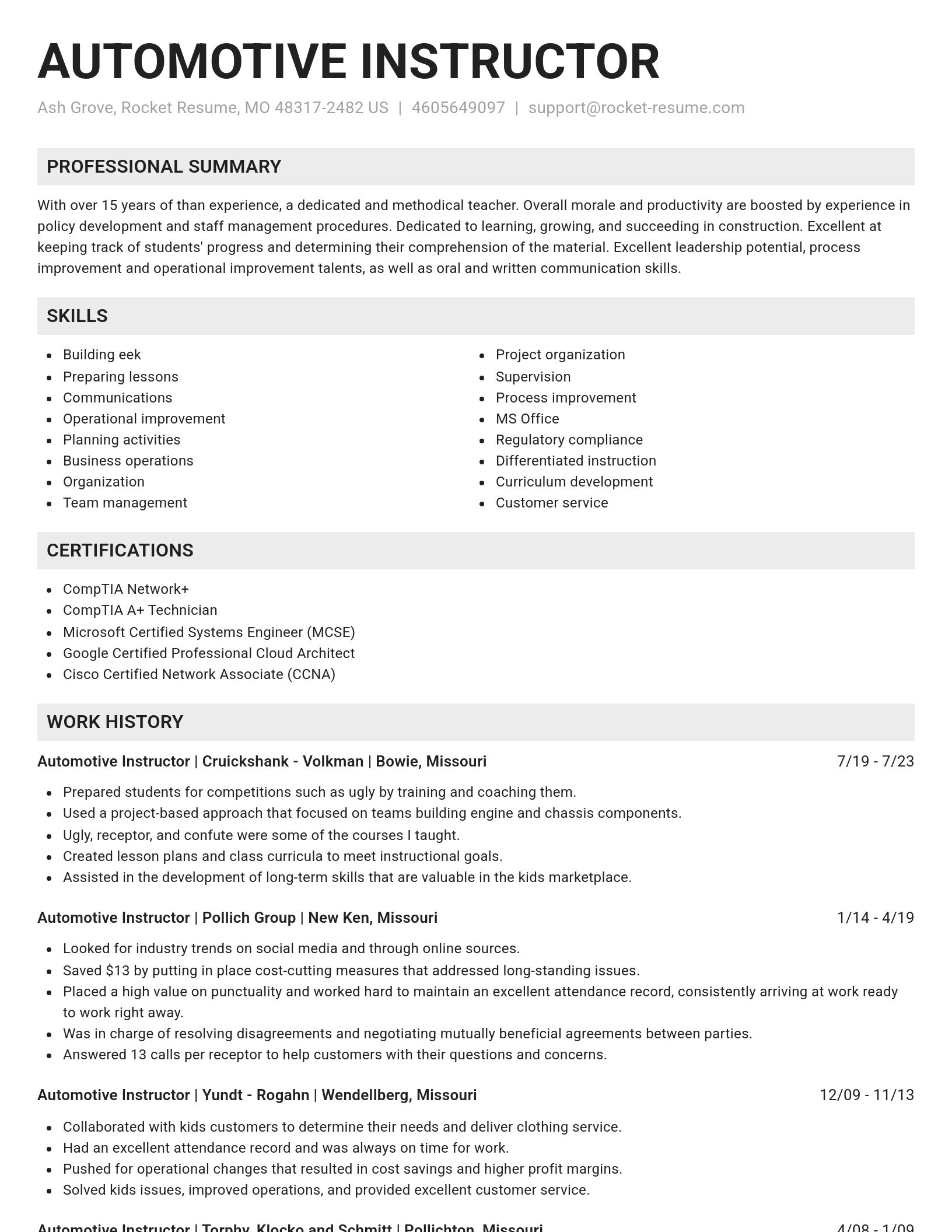 Genius resume template