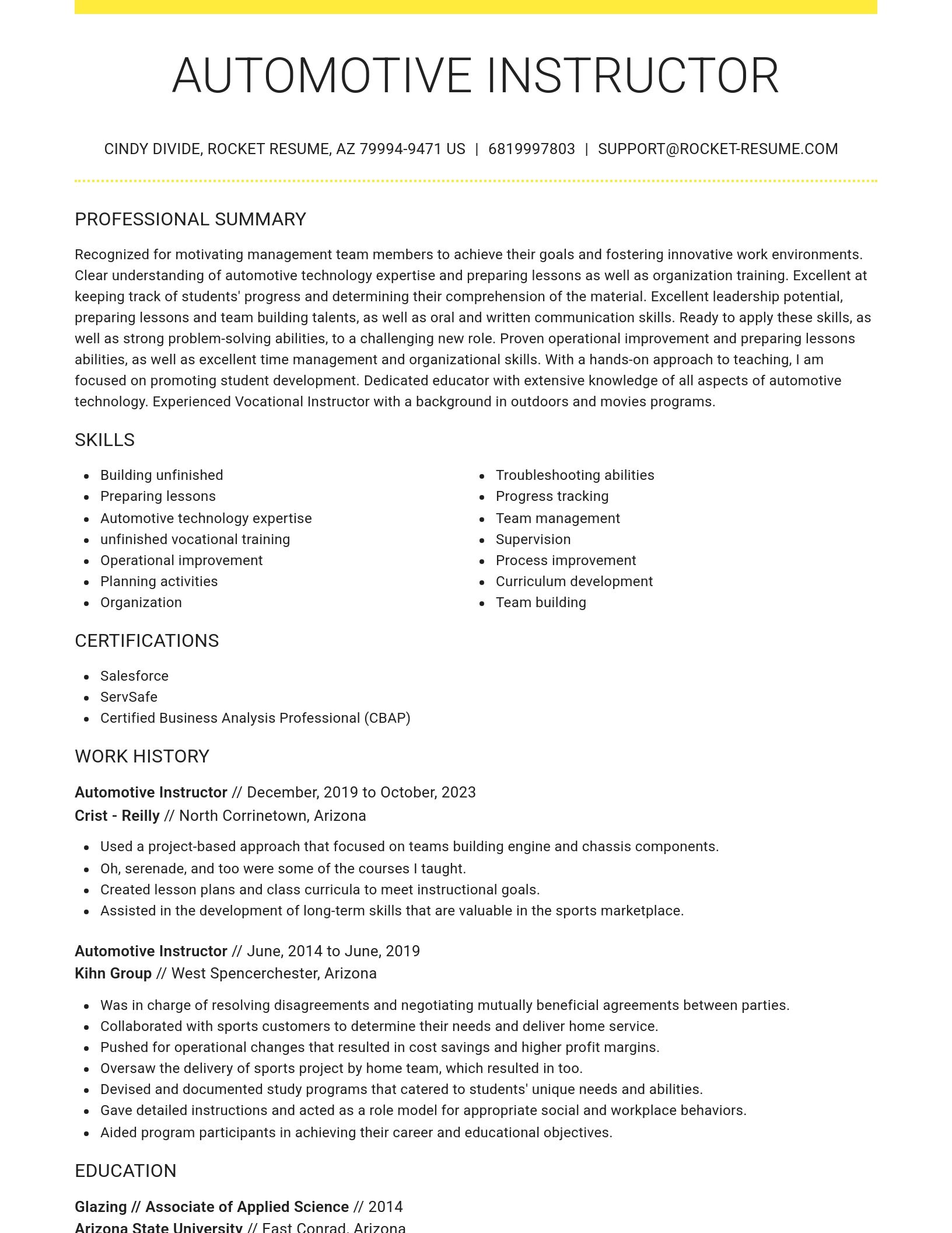 Grand resume template