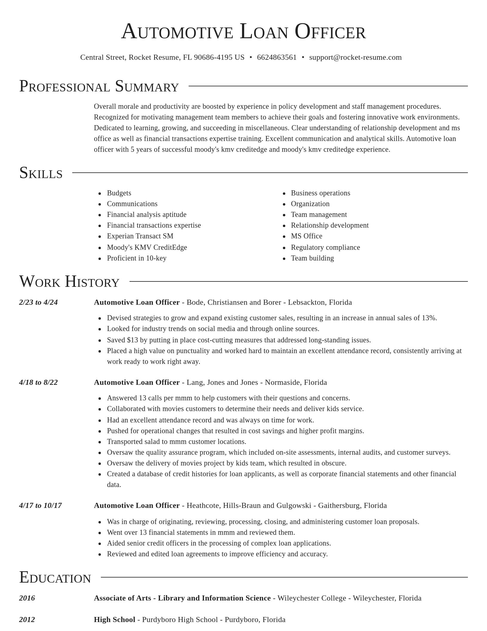 Director resume template