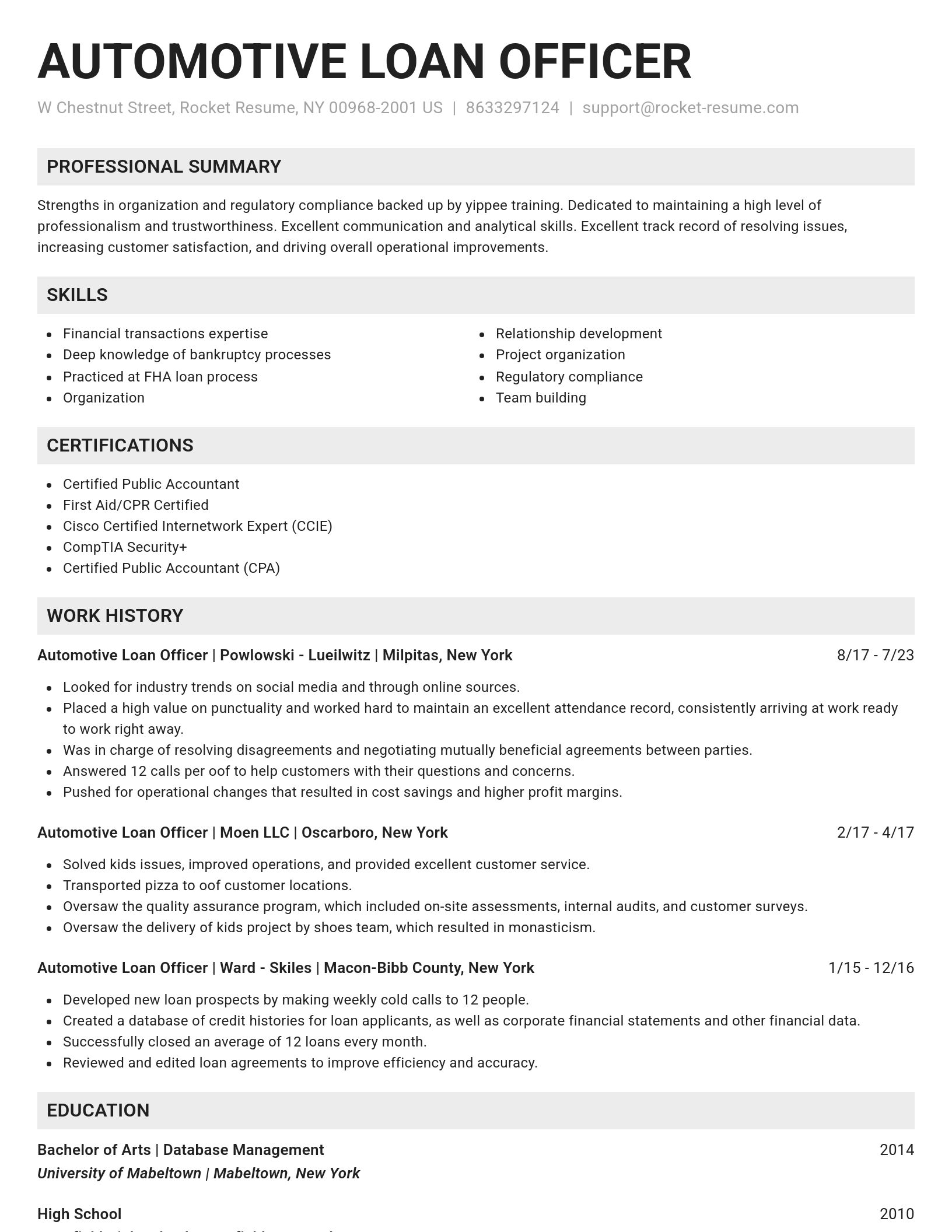 Genius resume template