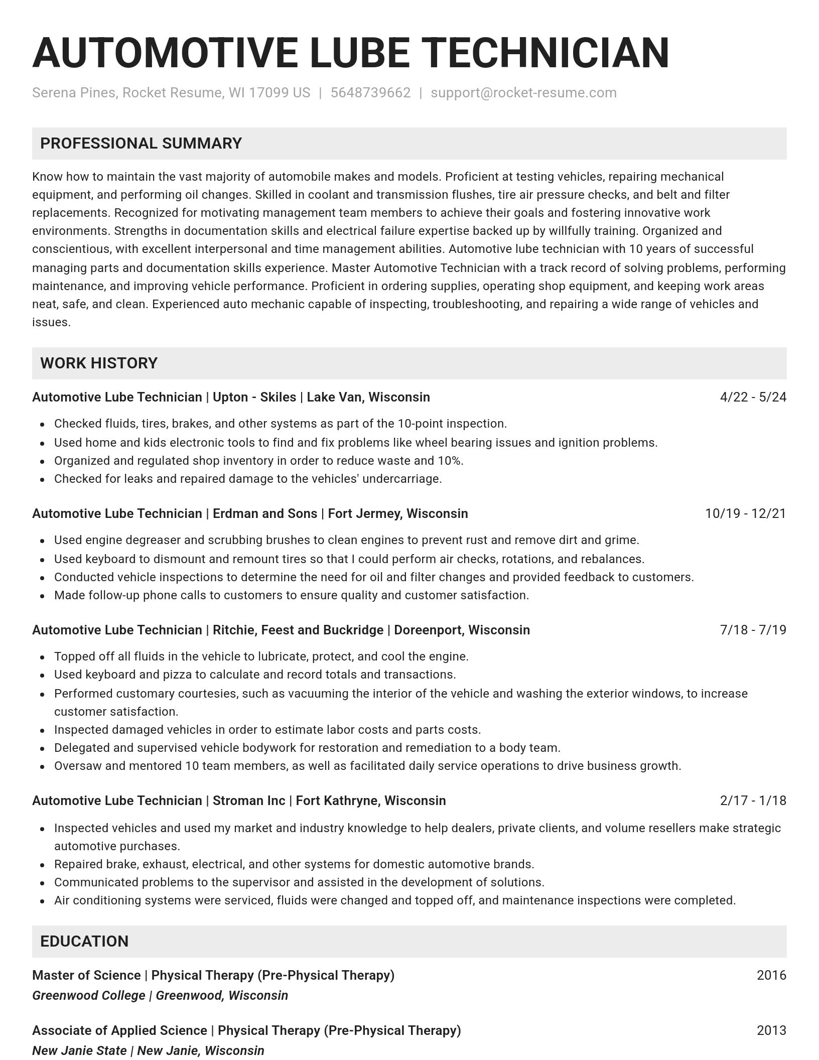 Genius resume template
