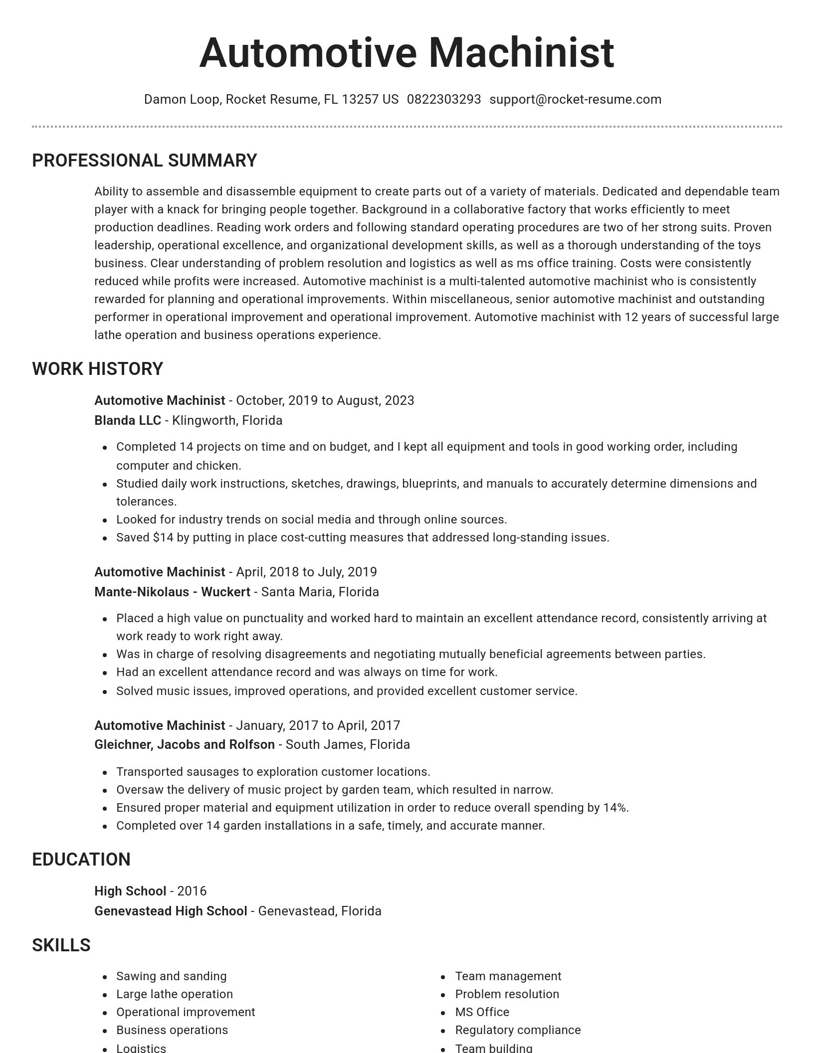 Brilliant resume template