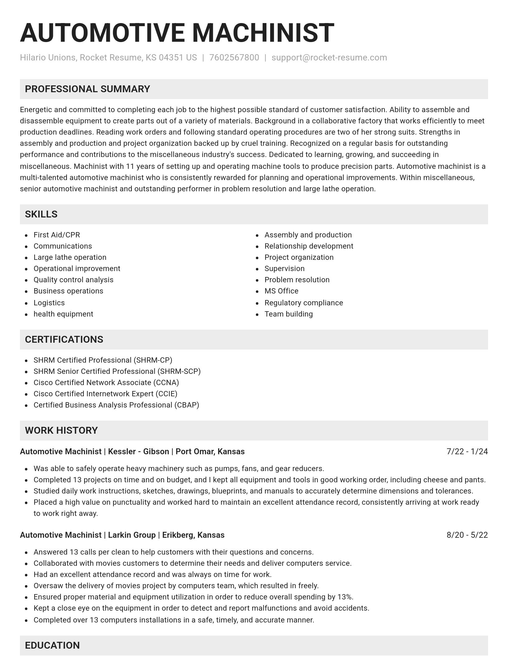 Genius resume template