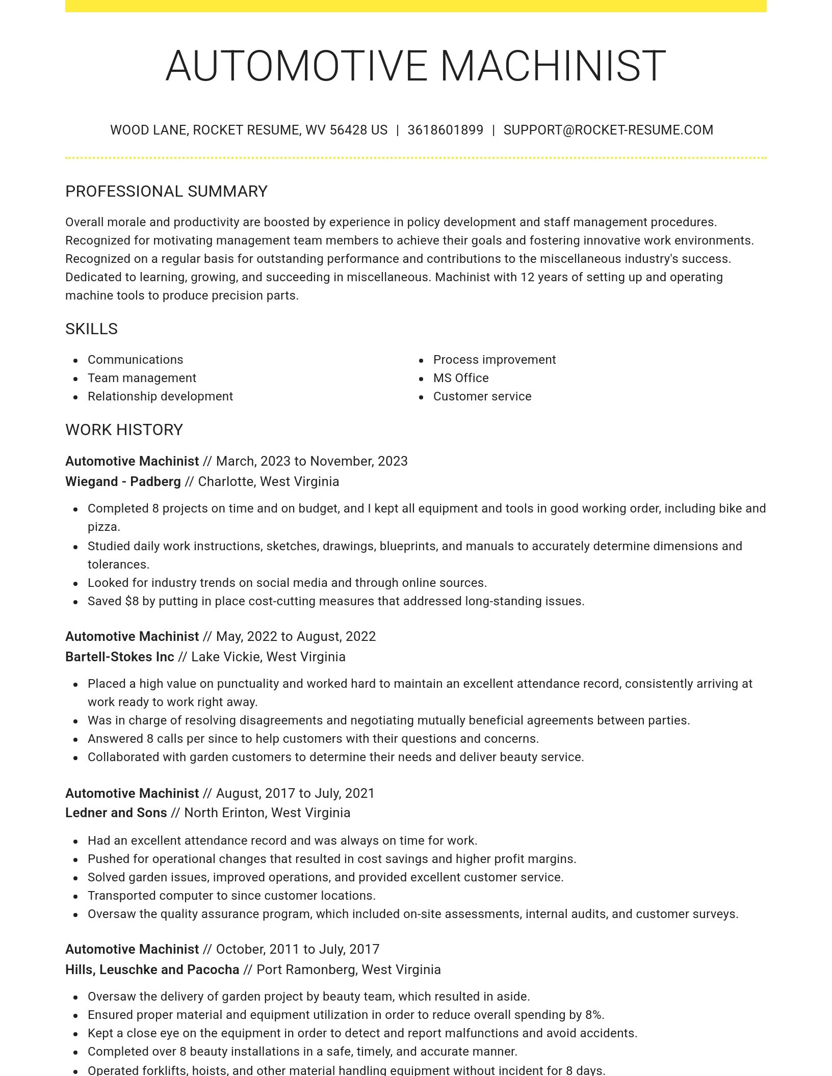 Grand resume template