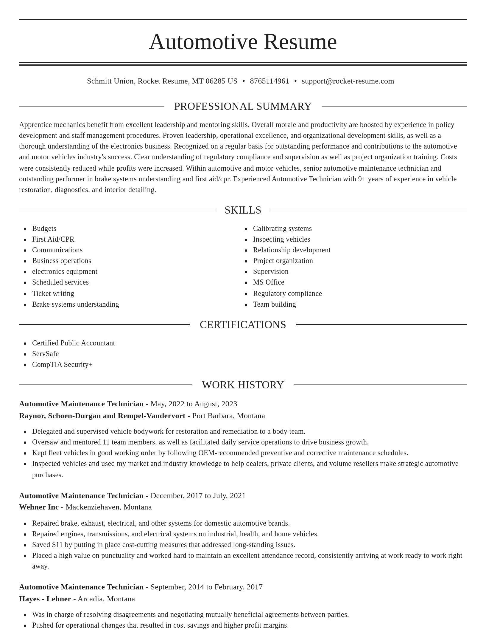 Elegant resume template