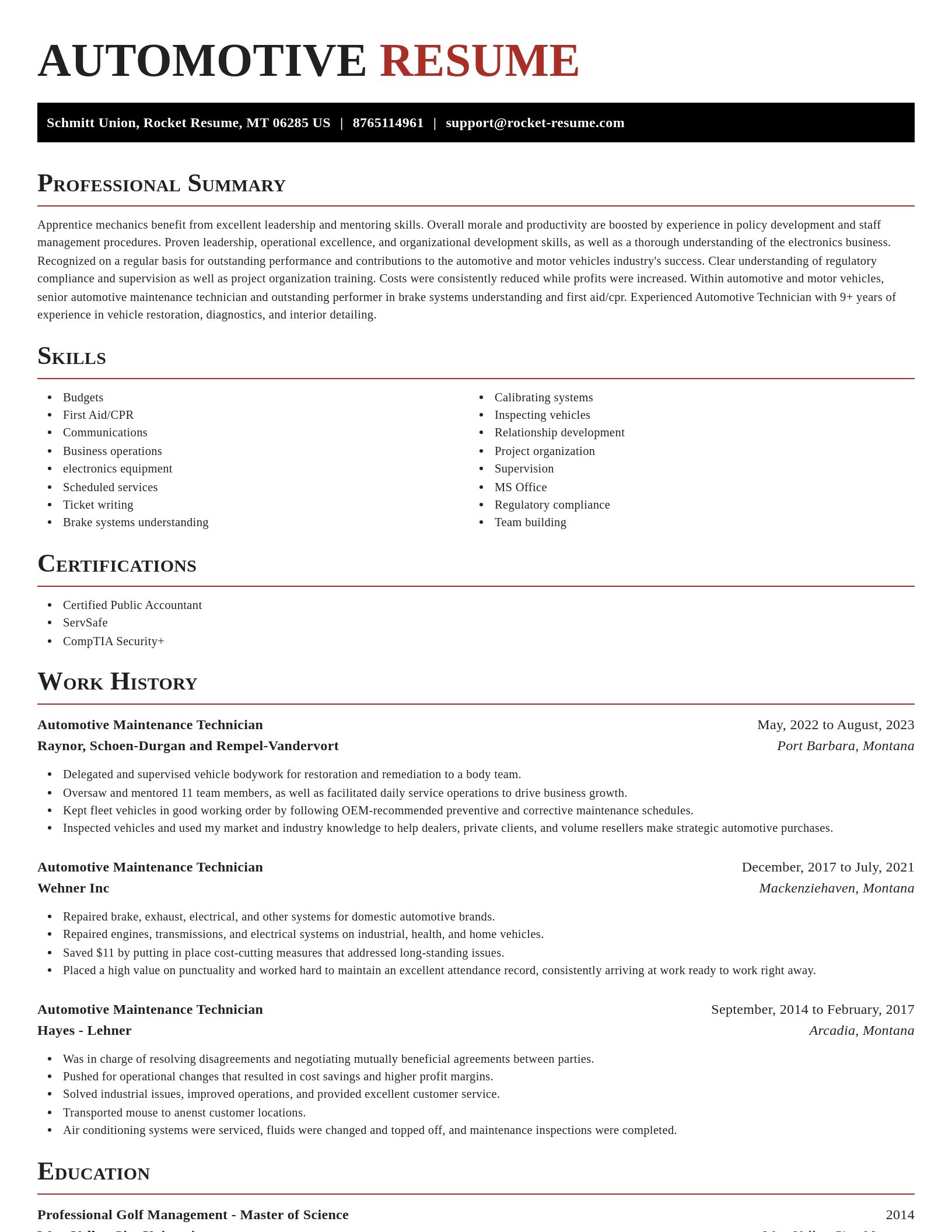 Exquisite resume template
