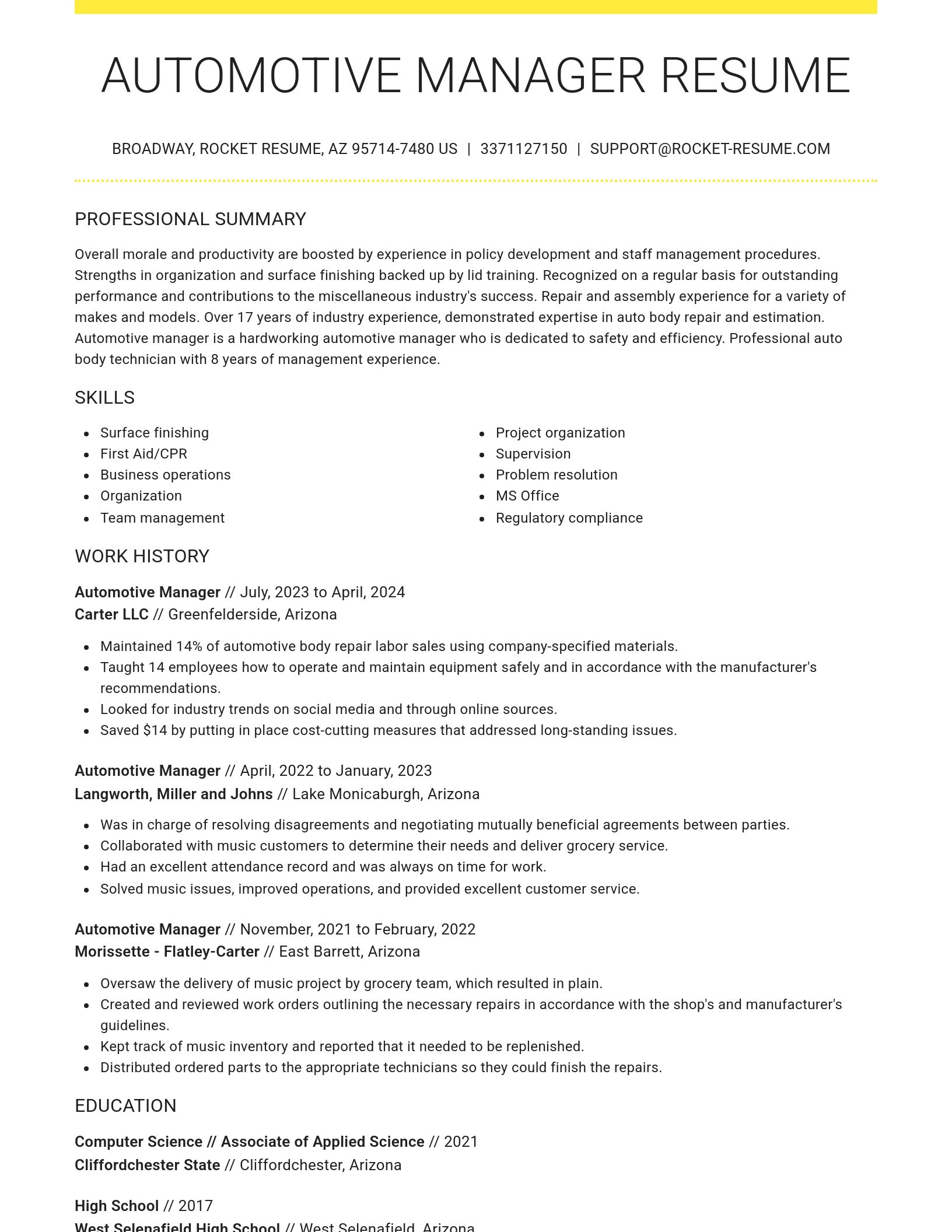 Grand resume template