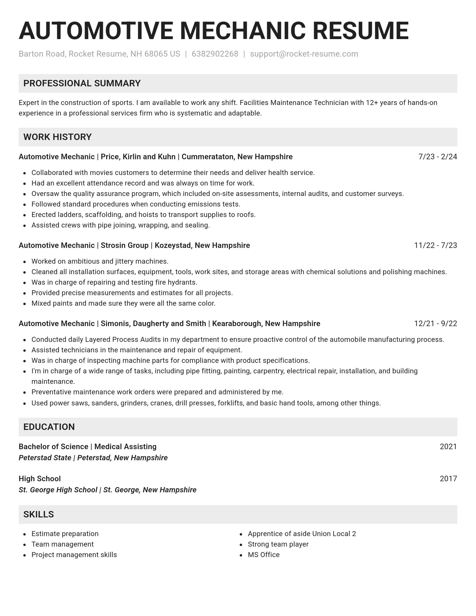 Genius resume template