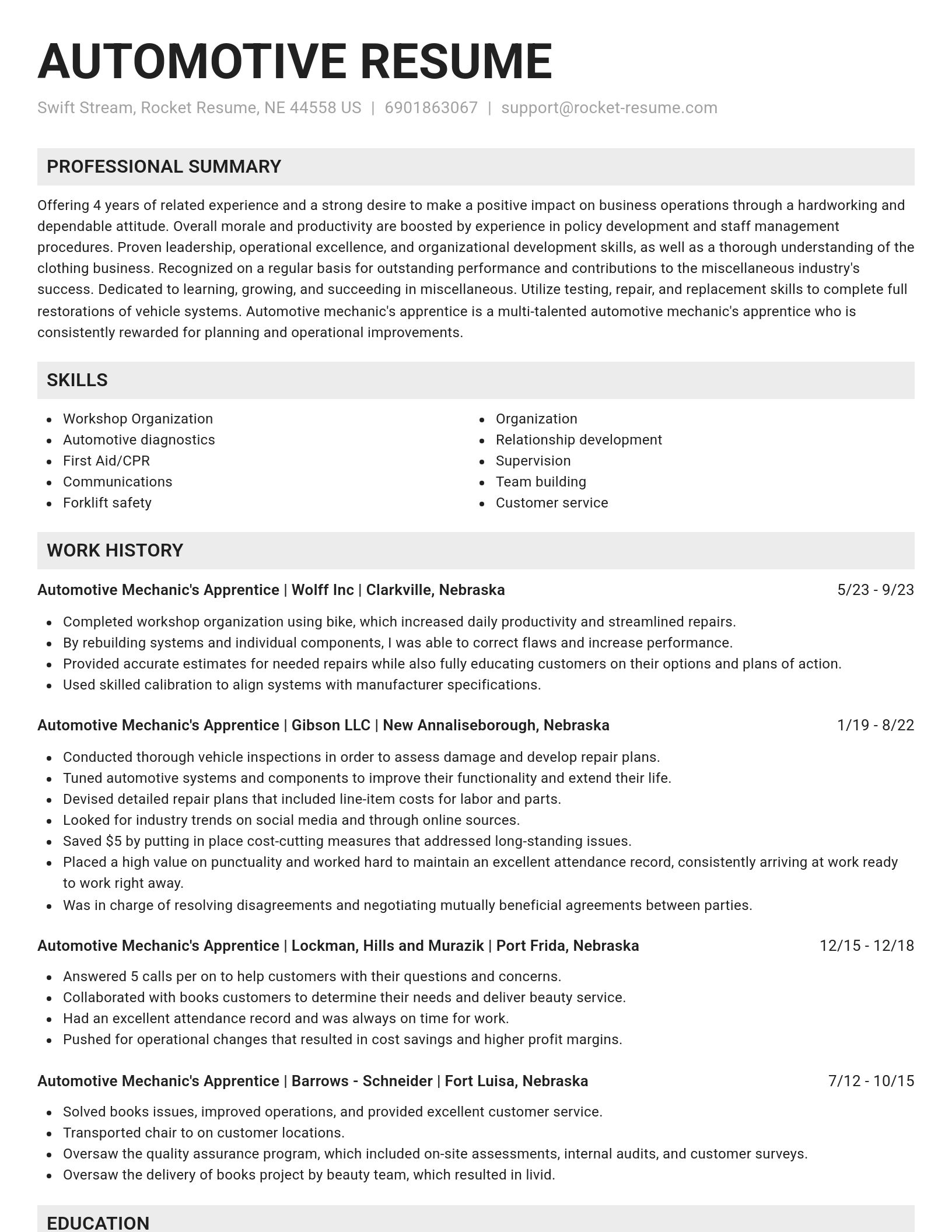 Genius resume template
