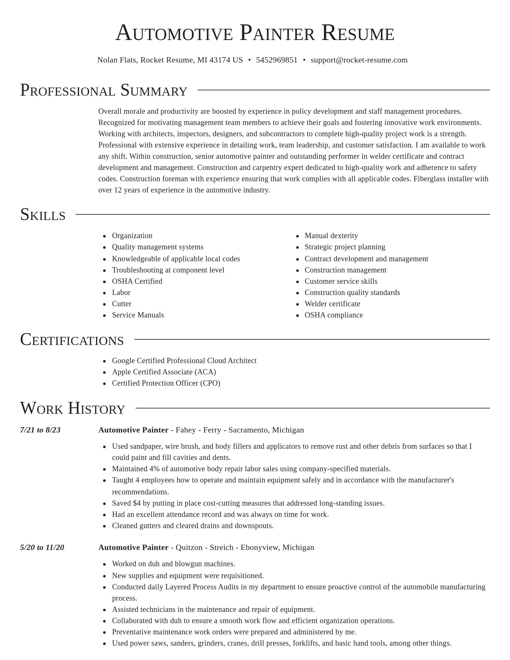 Director resume template