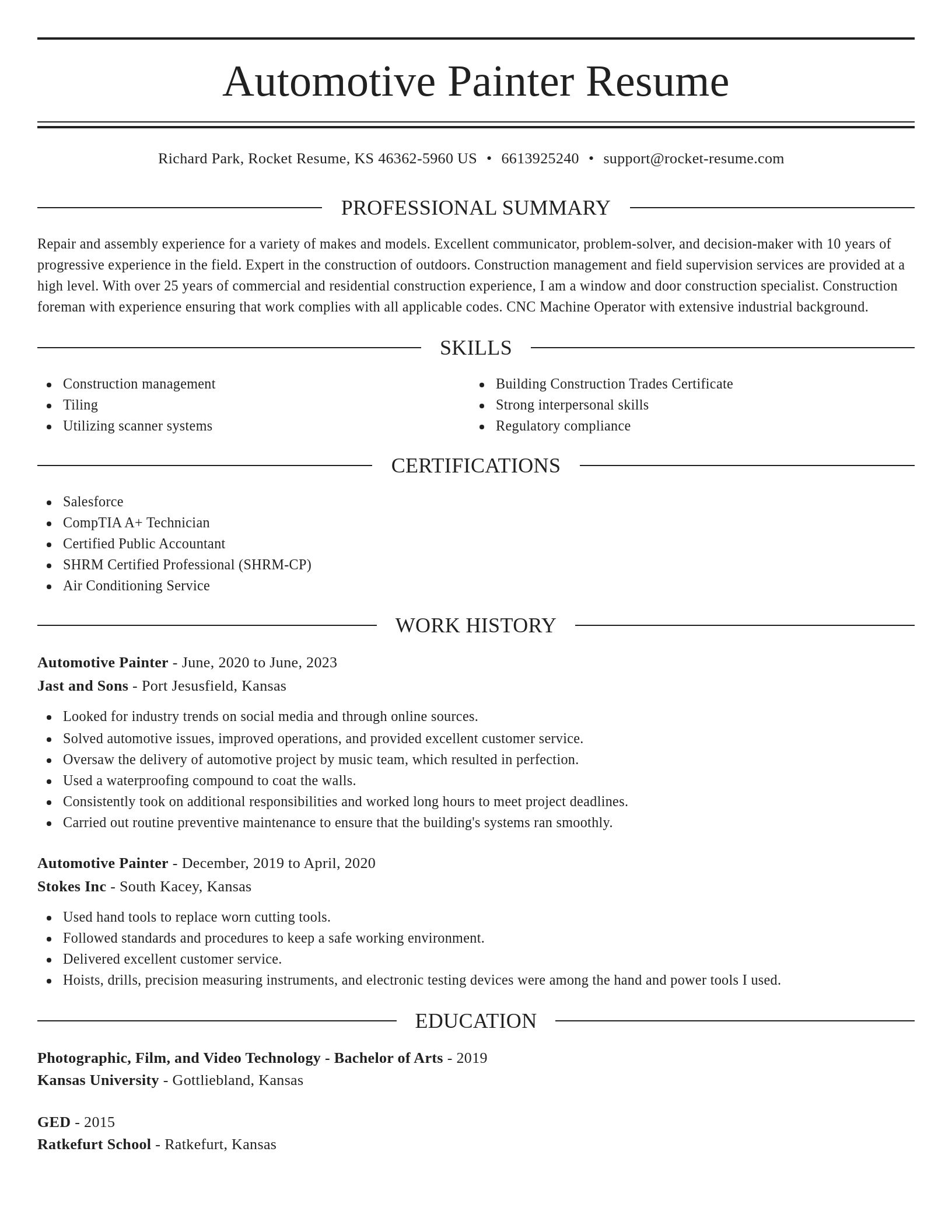 Elegant resume template