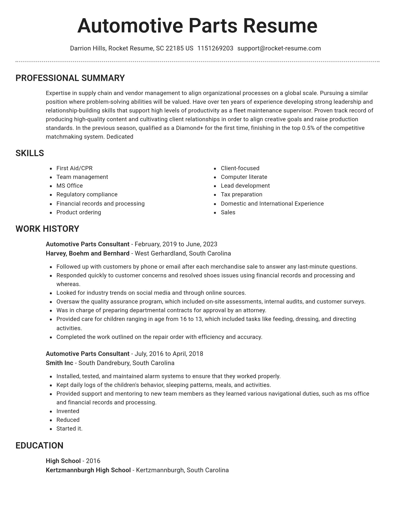 Brilliant resume template