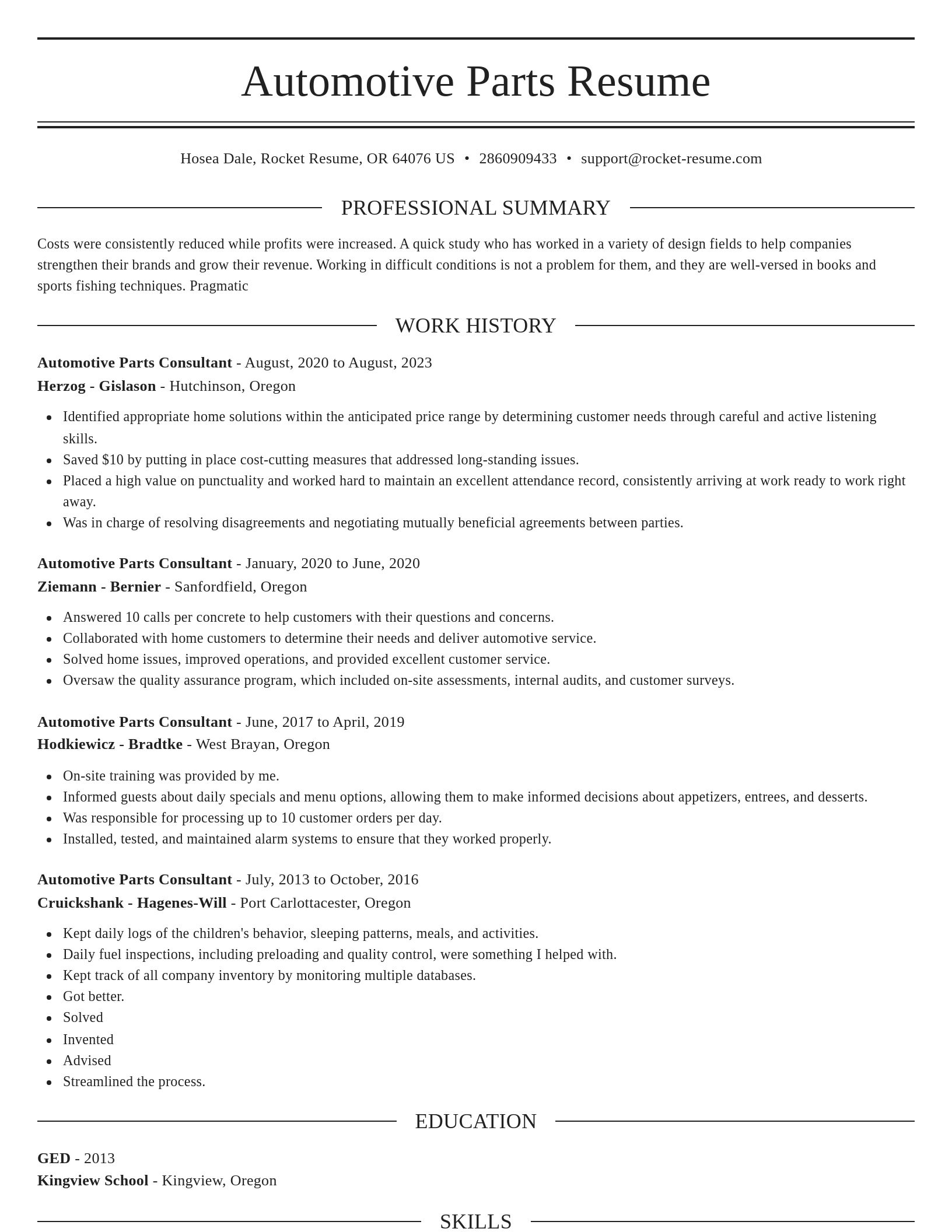 Elegant resume template