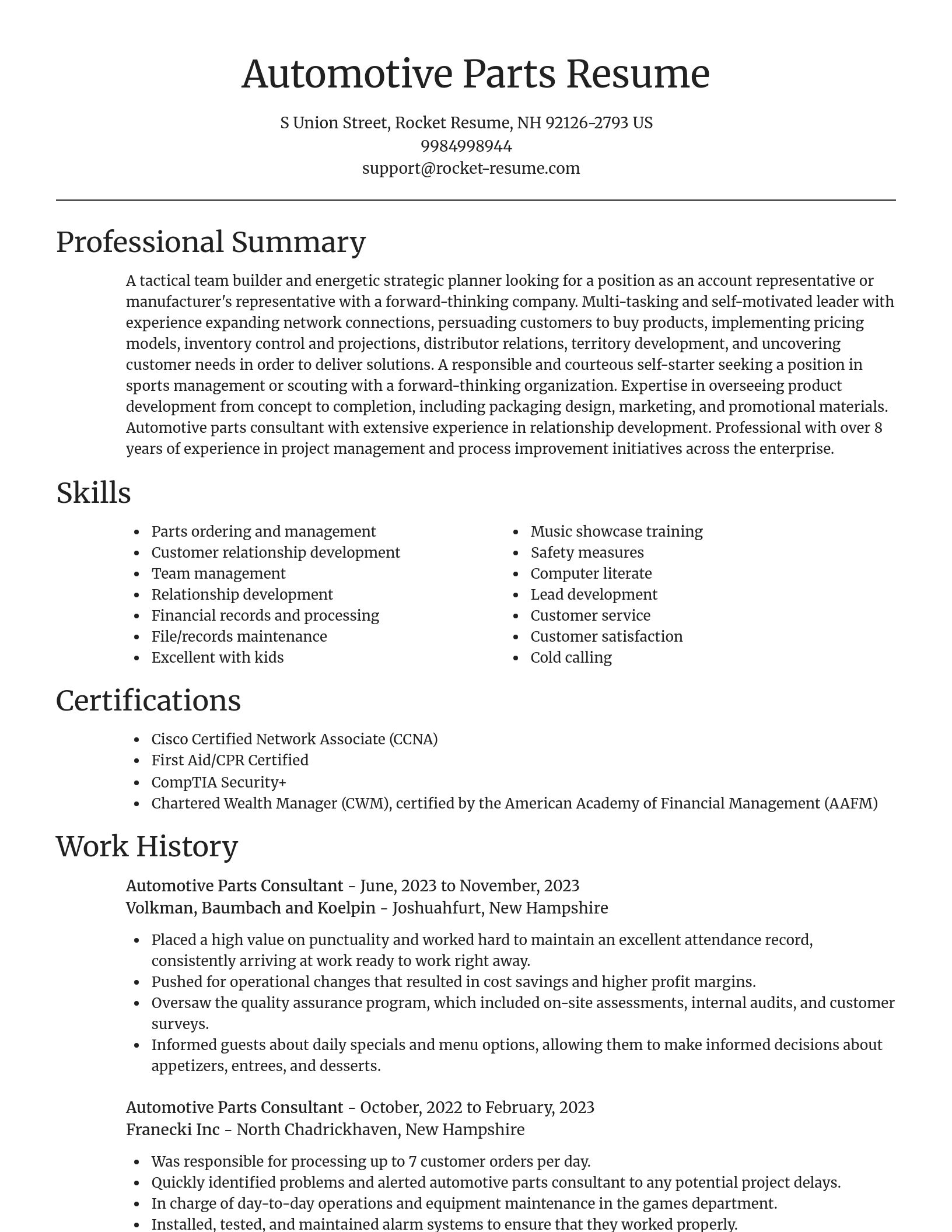 Focal Point resume template