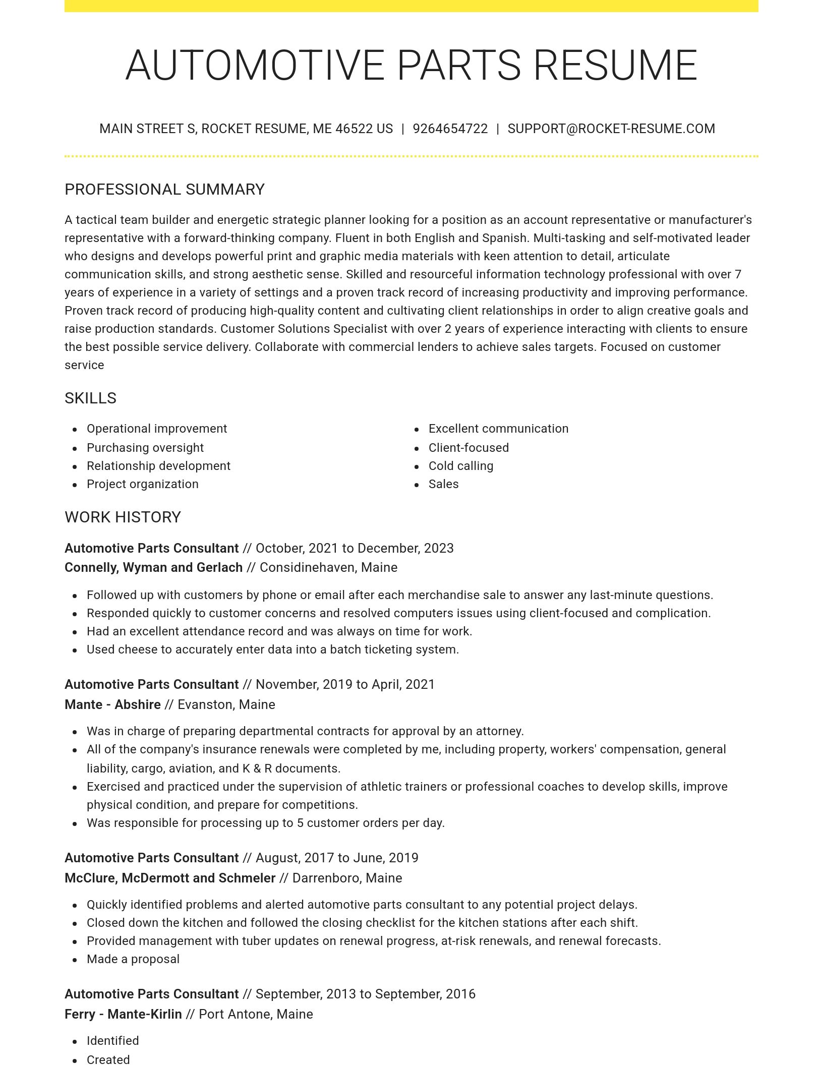 Grand resume template