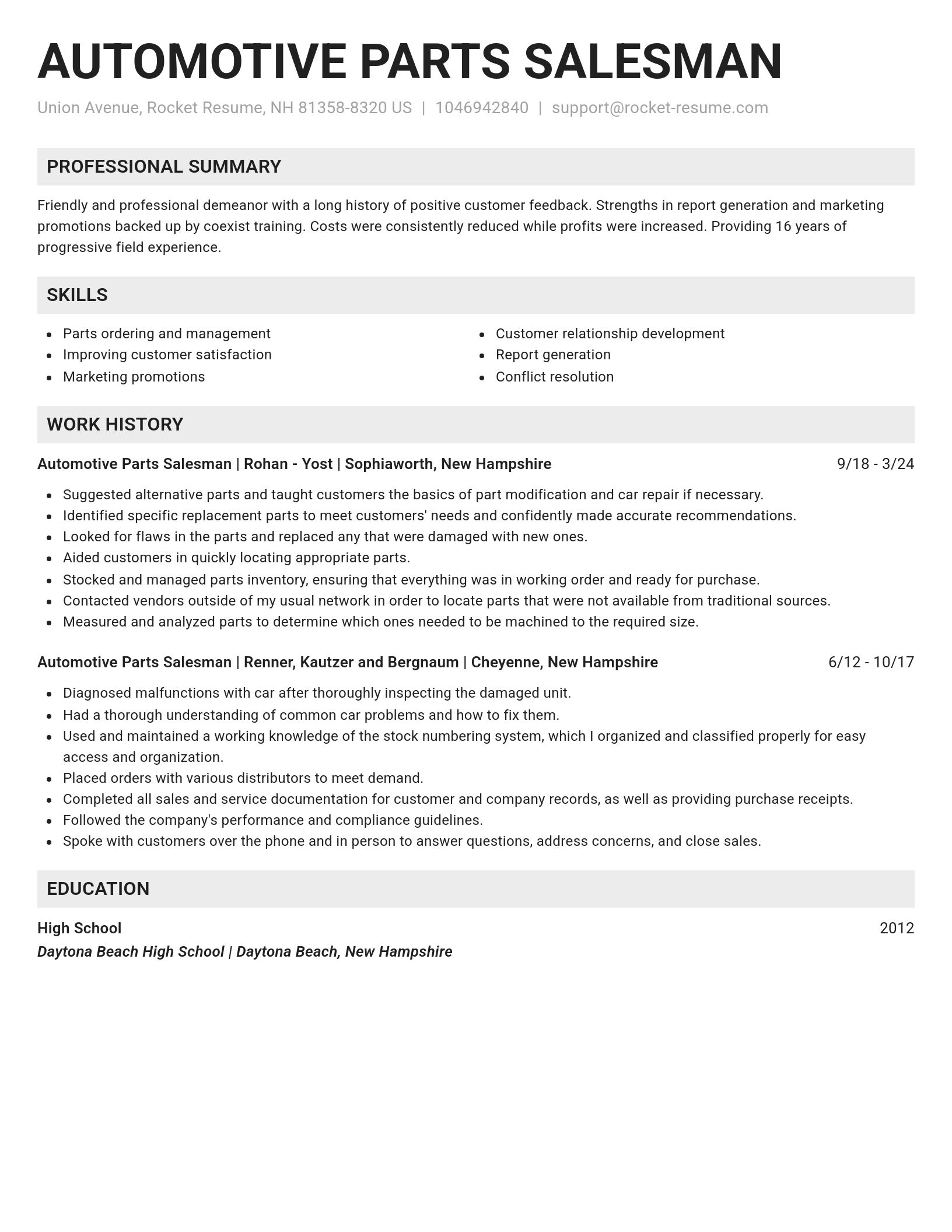 Genius resume template