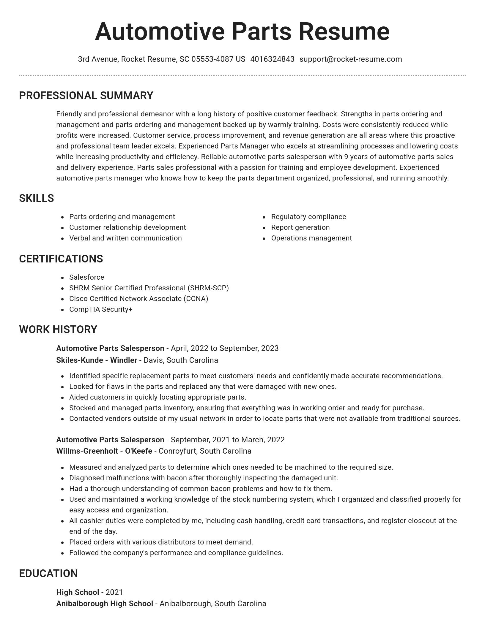 Brilliant resume template