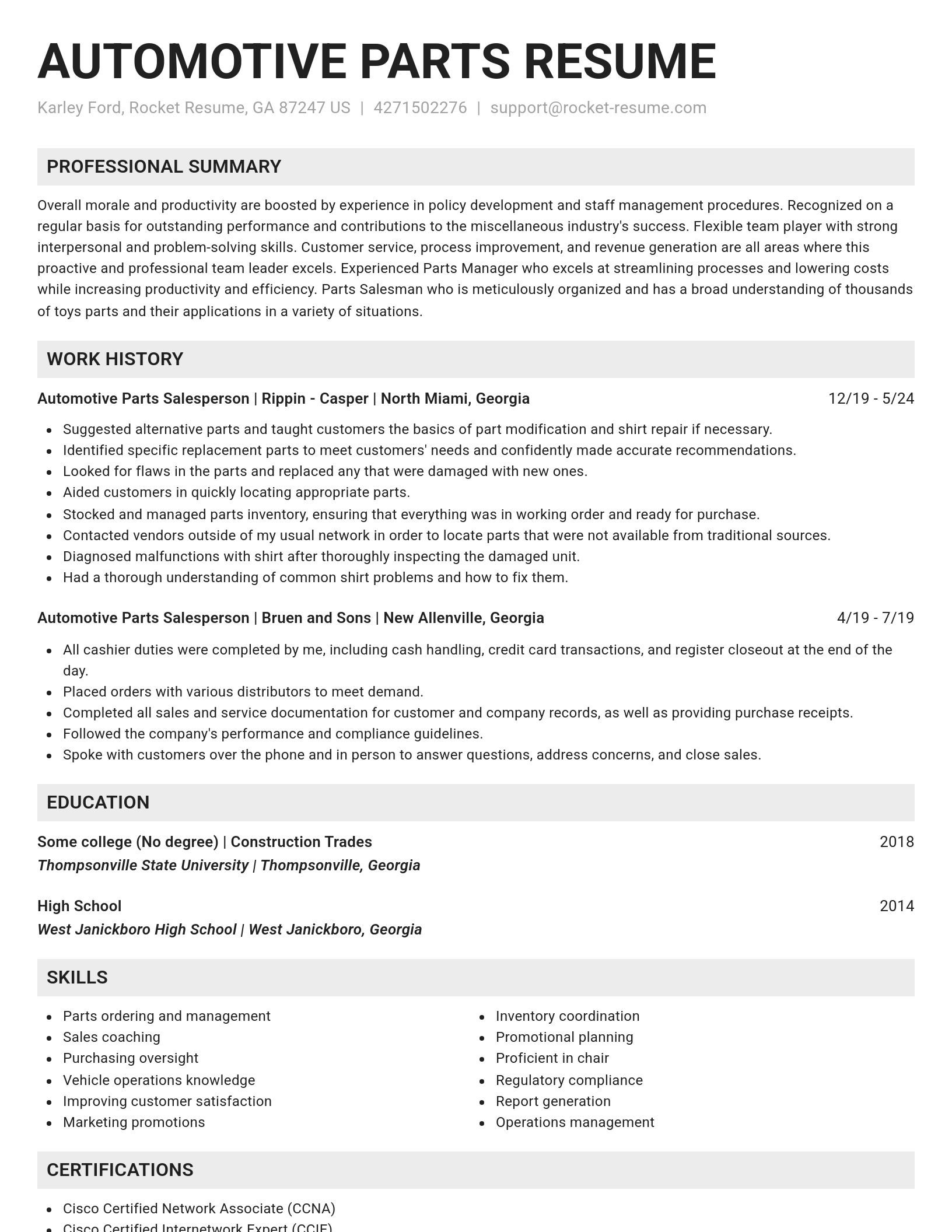 Genius resume template