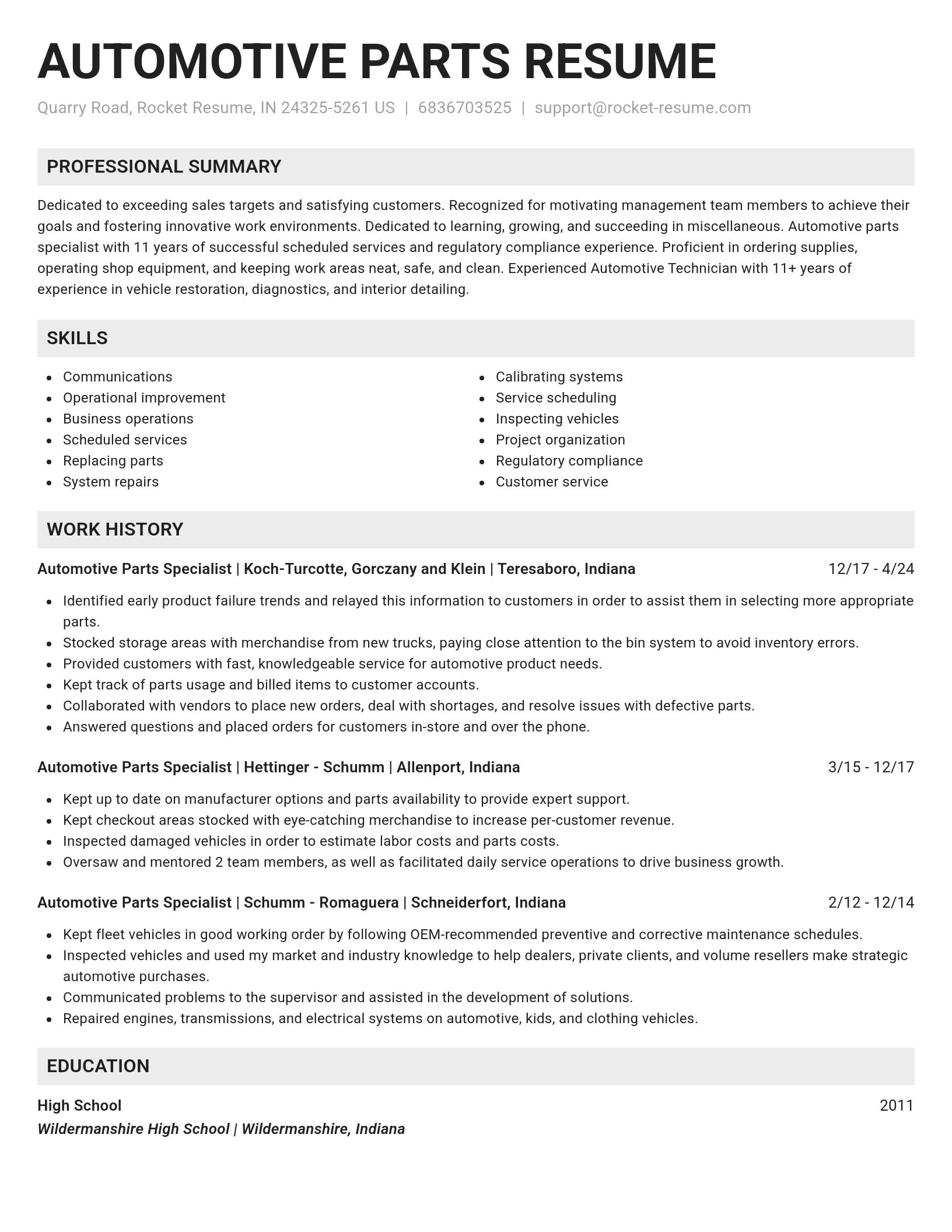 Genius resume template