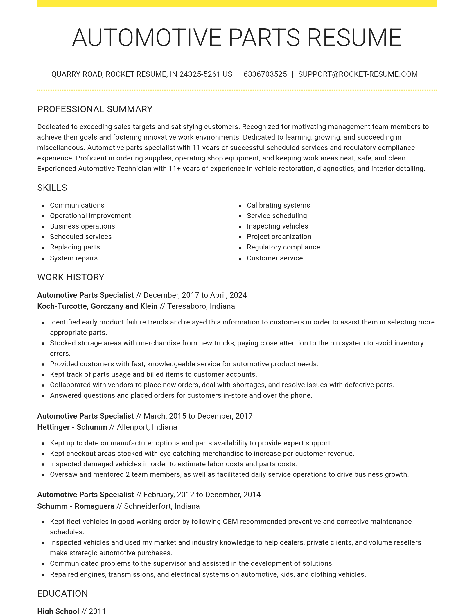 Grand resume template