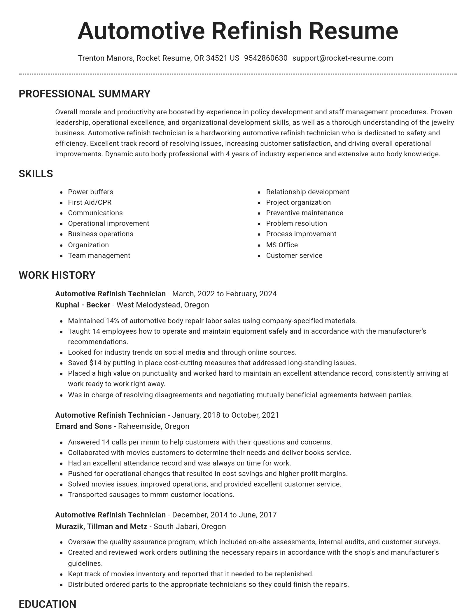 Brilliant resume template