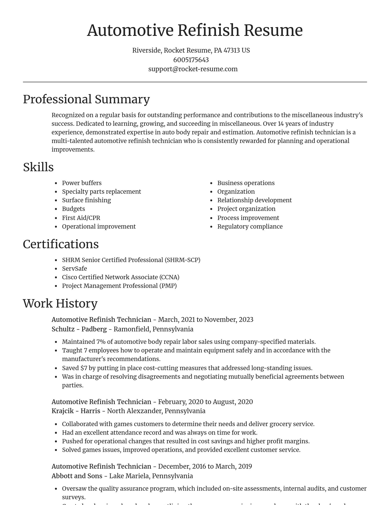 Focal Point resume template
