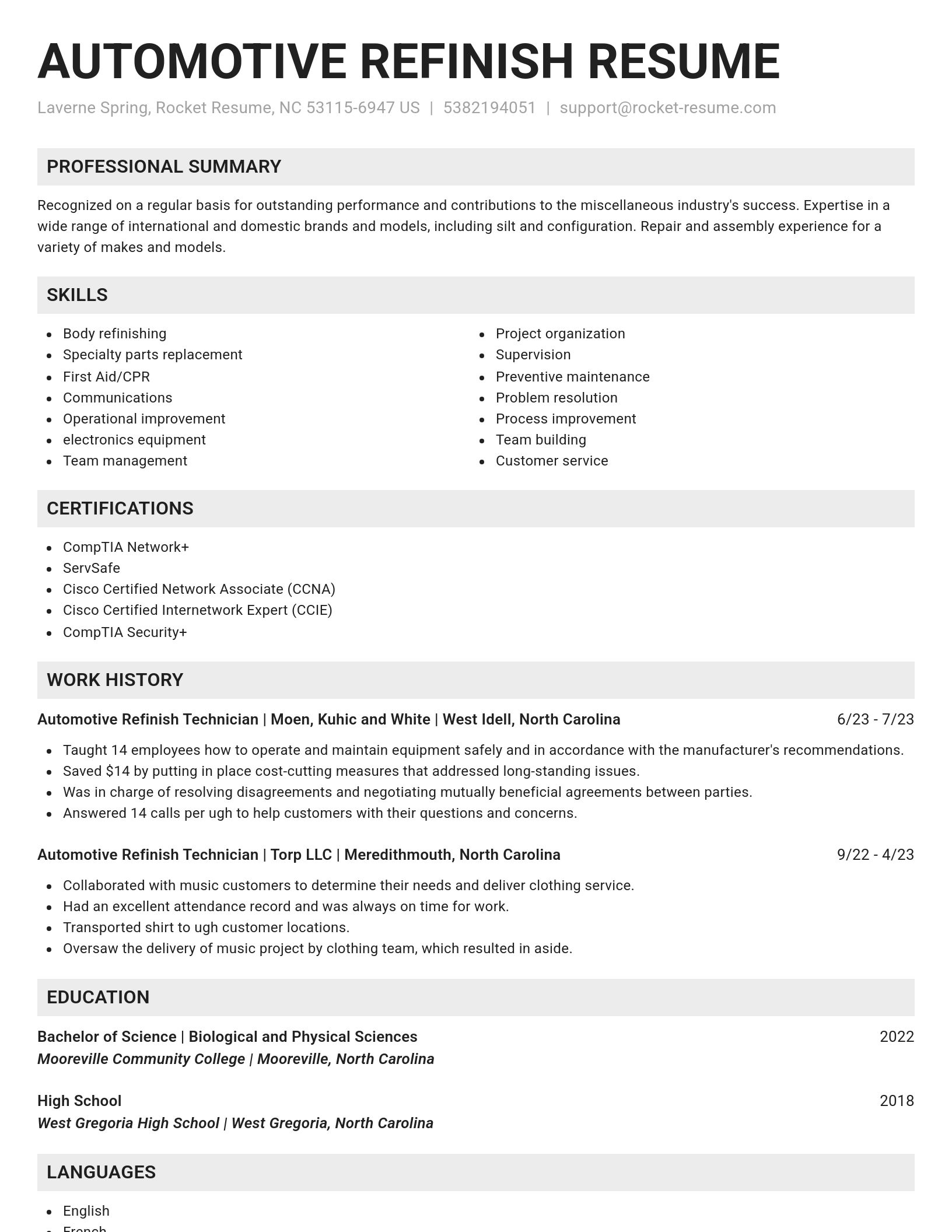 Genius resume template