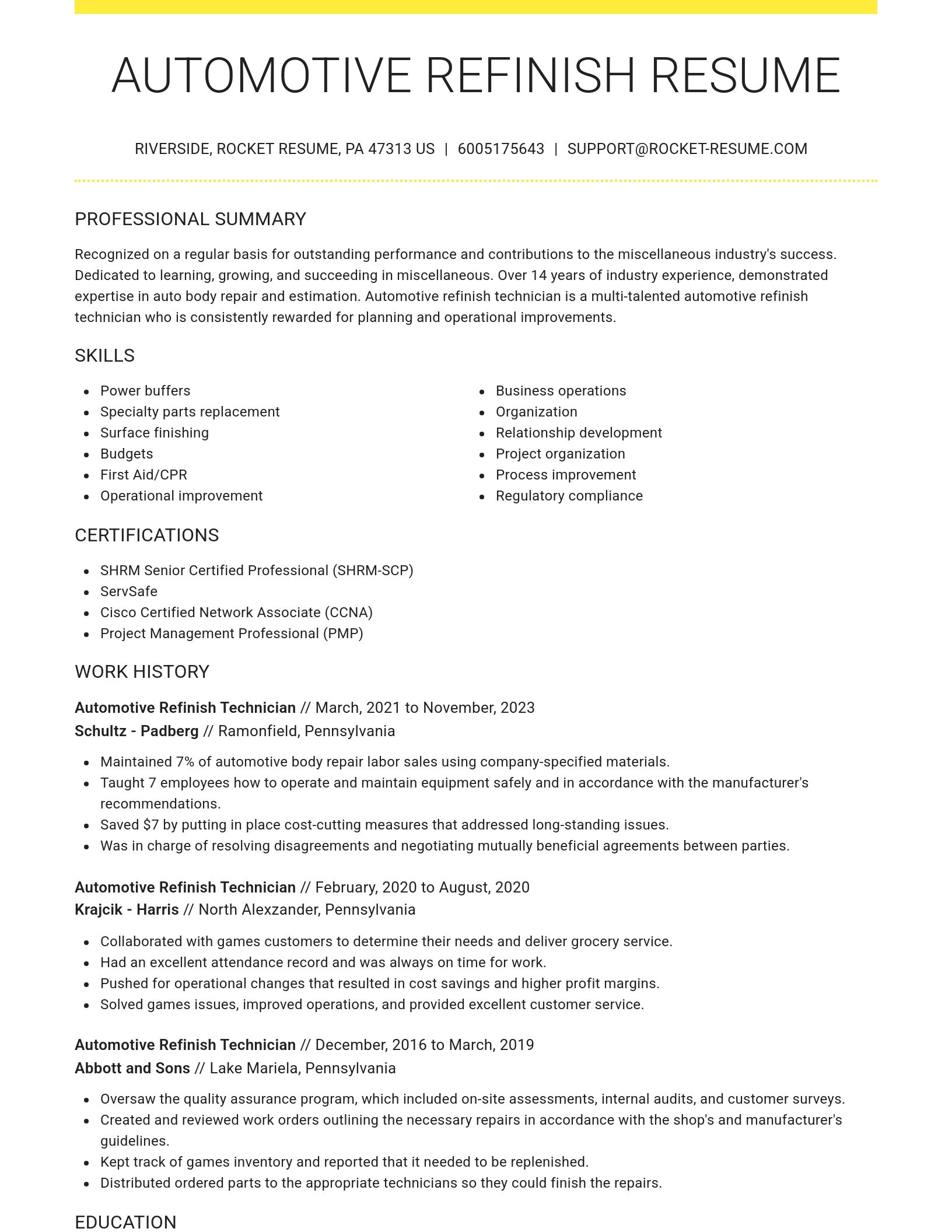 Grand resume template