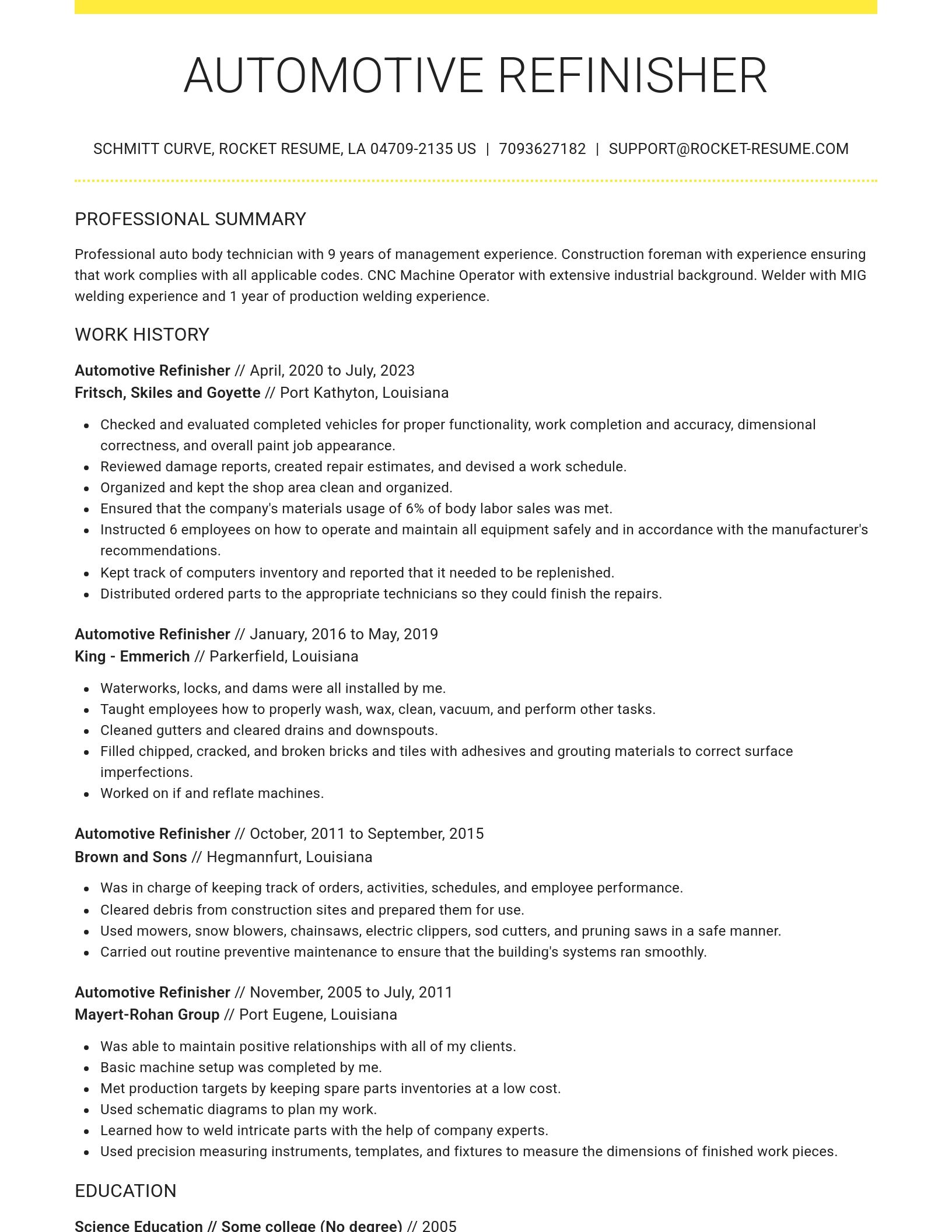 Grand resume template