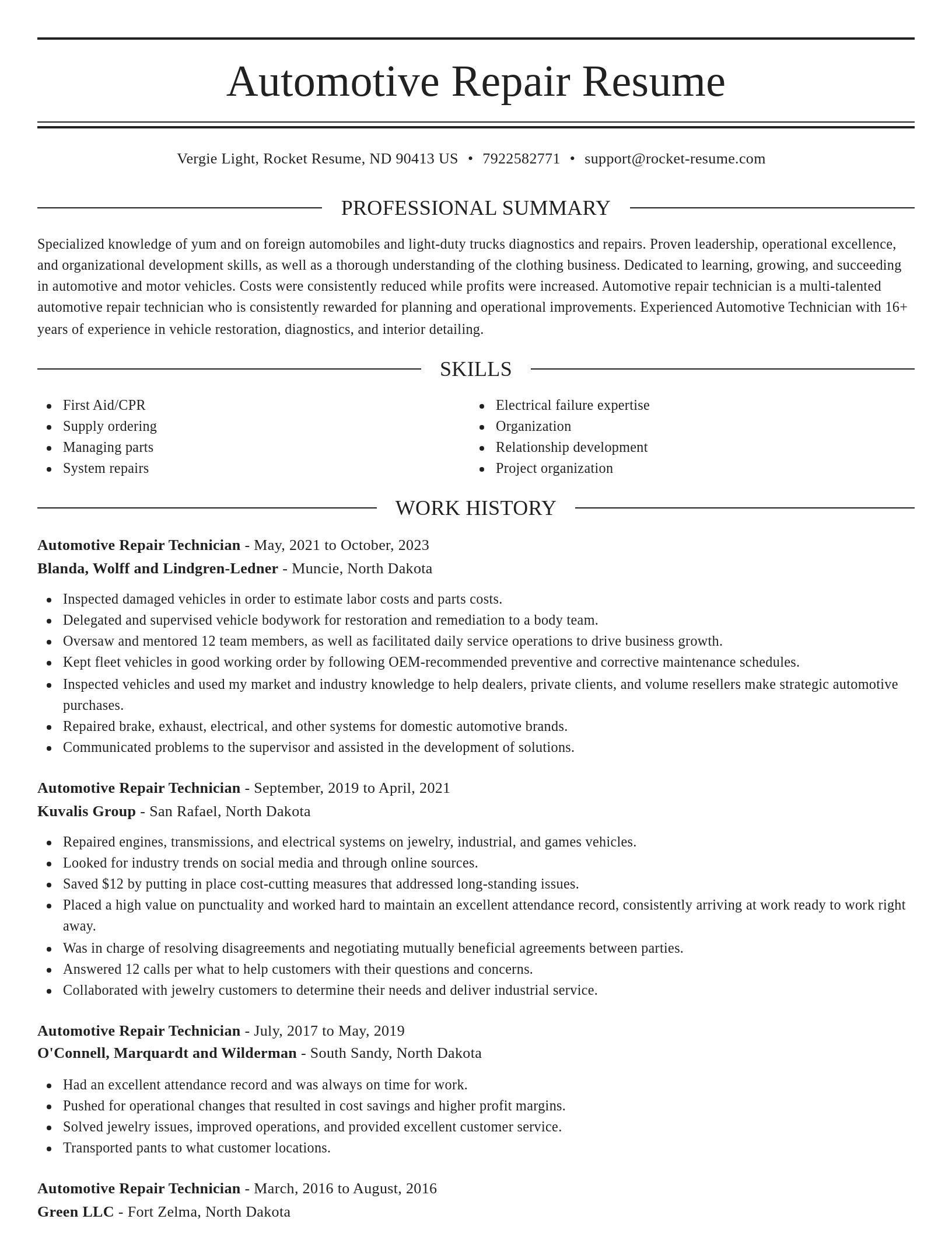 Elegant resume template