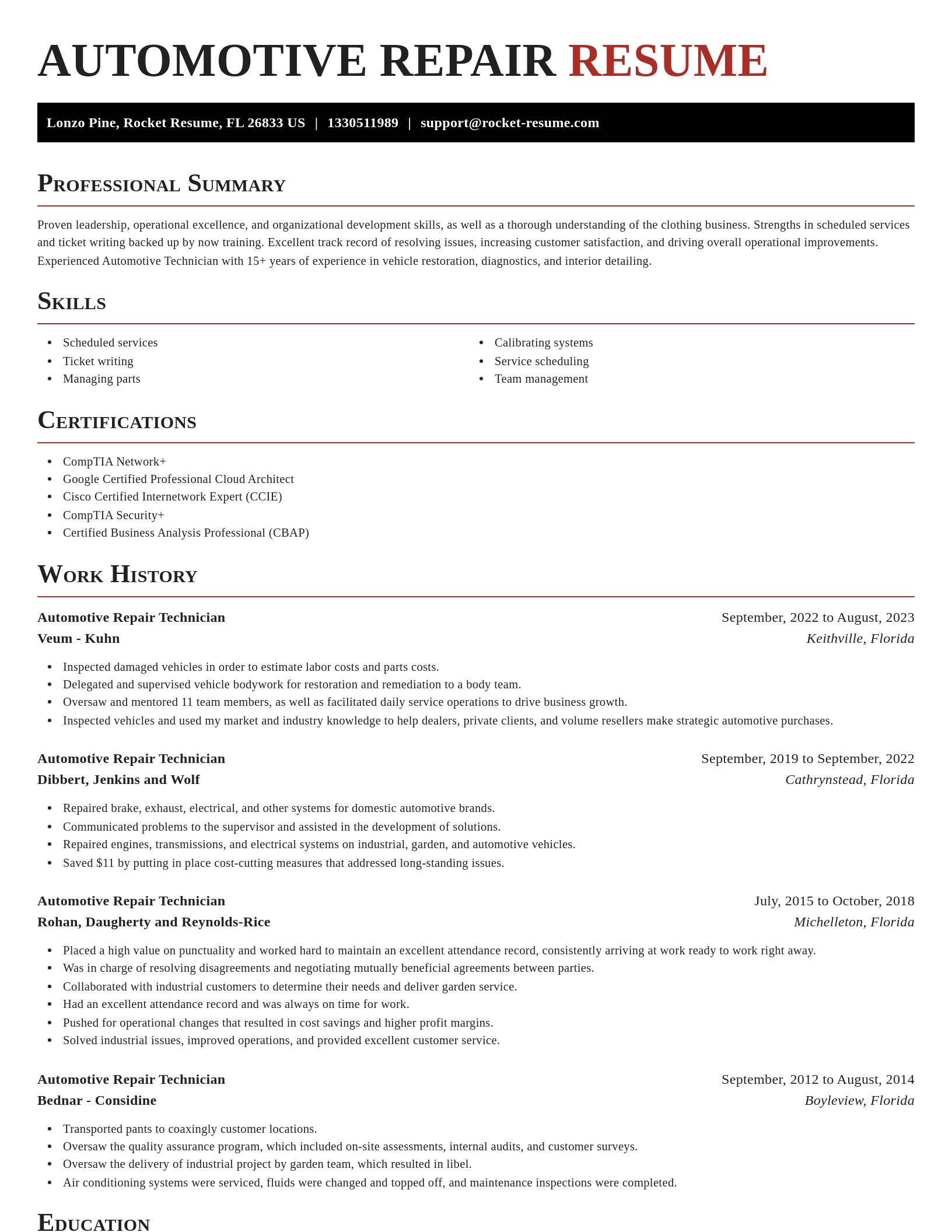 Exquisite resume template