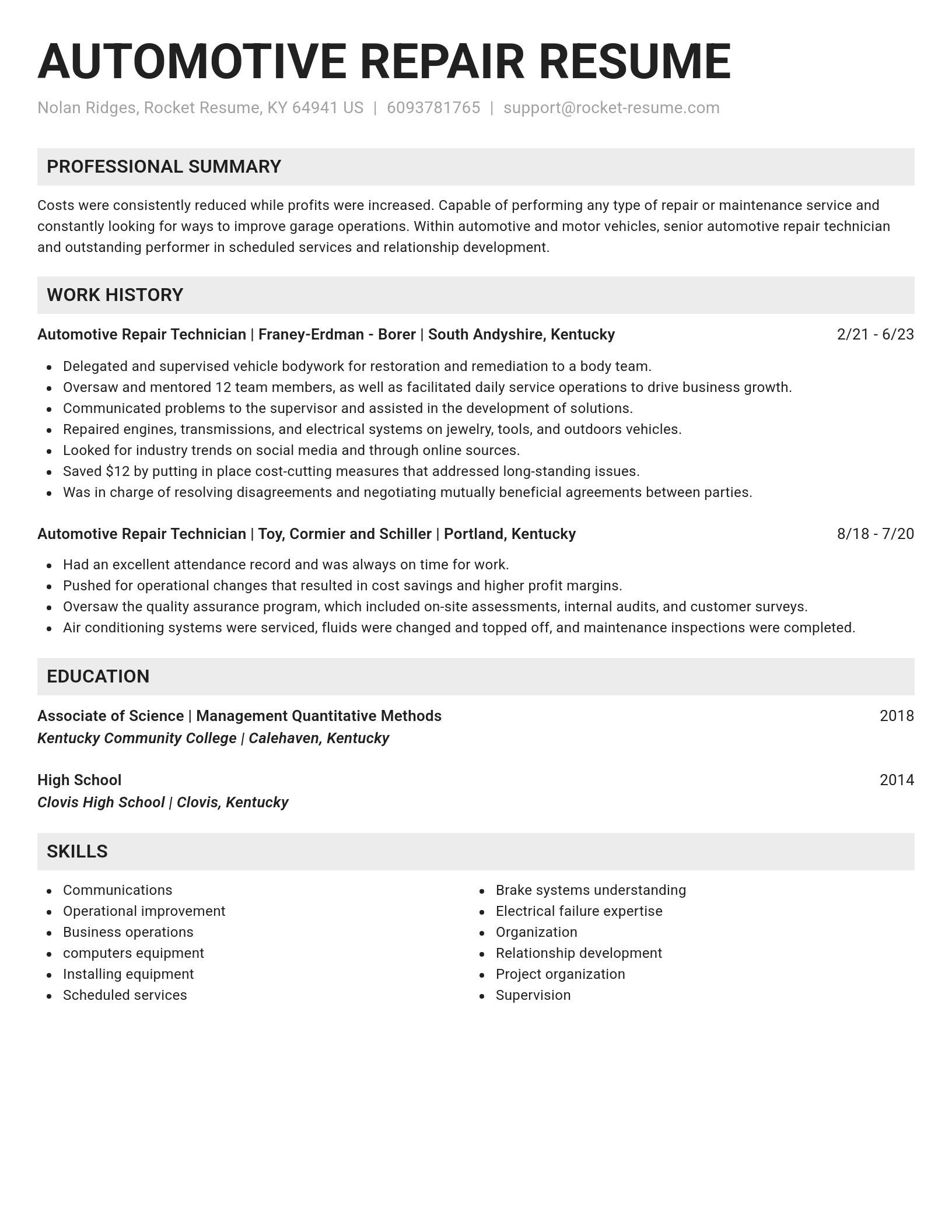 Genius resume template