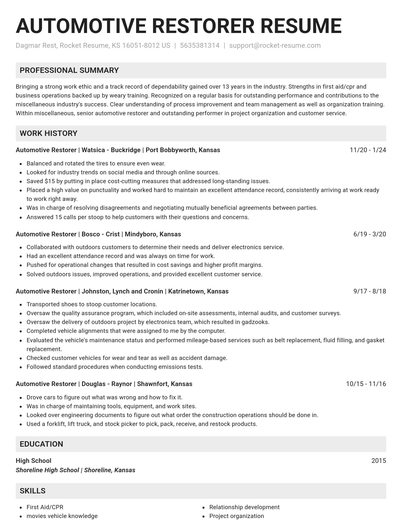 Genius resume template