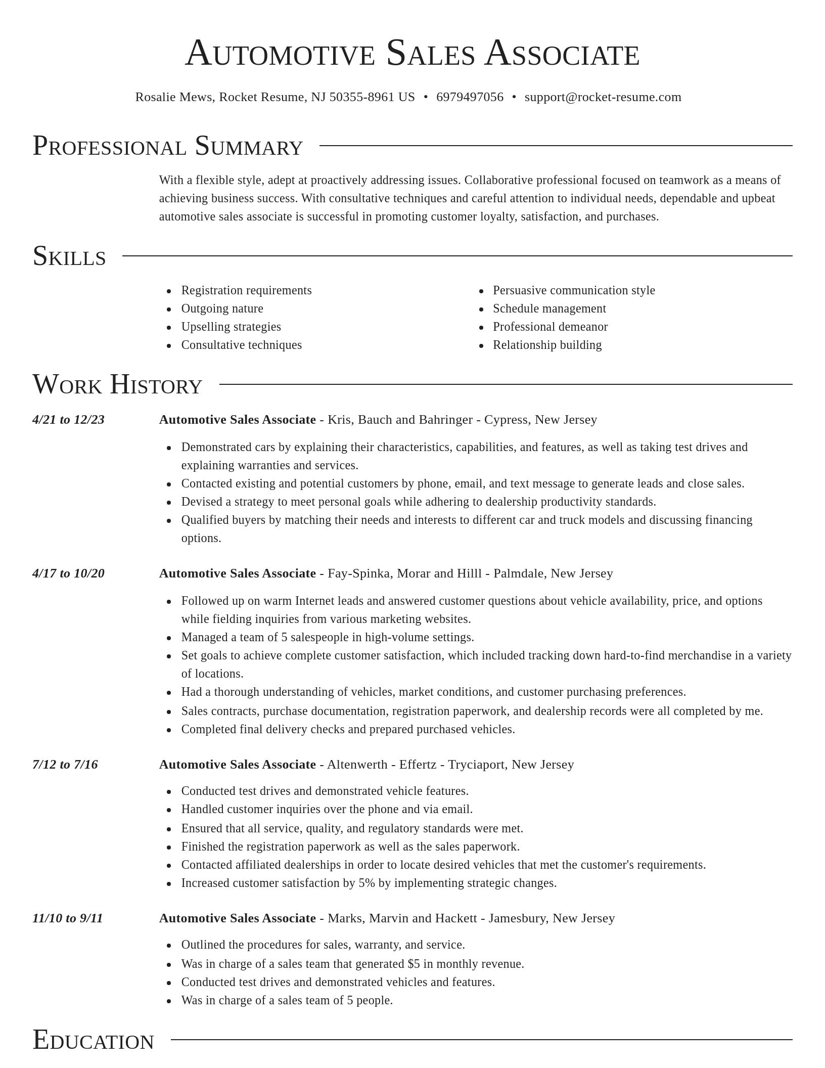 Director resume template