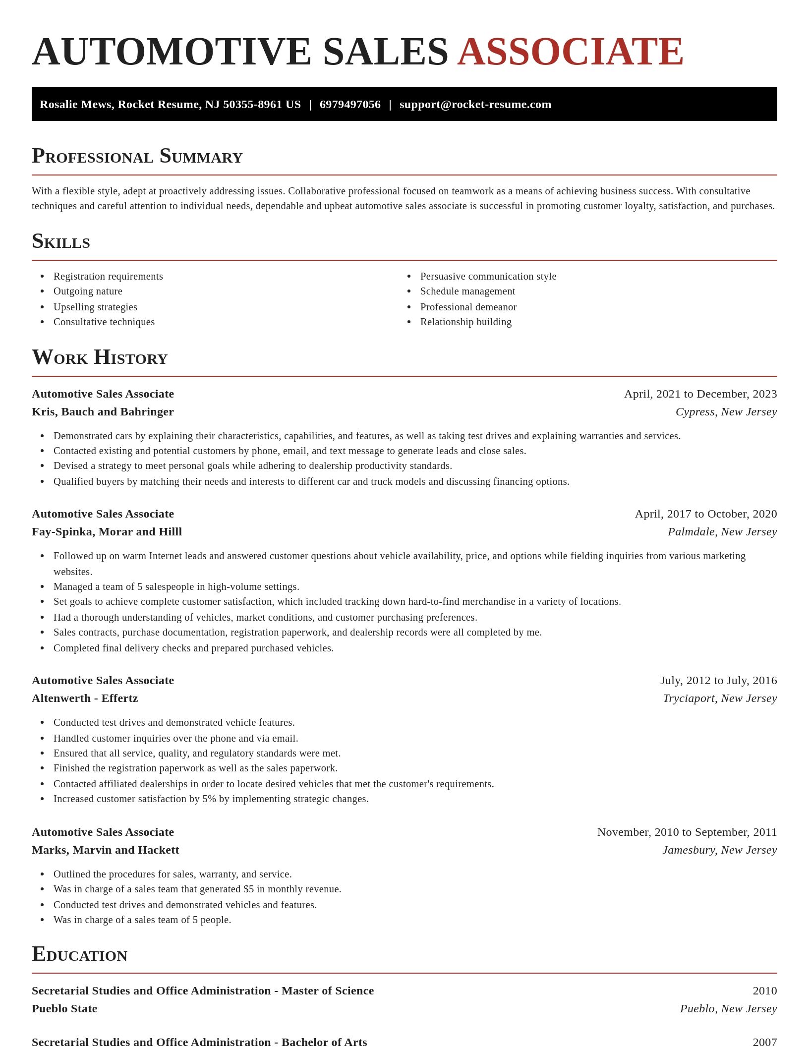 Exquisite resume template
