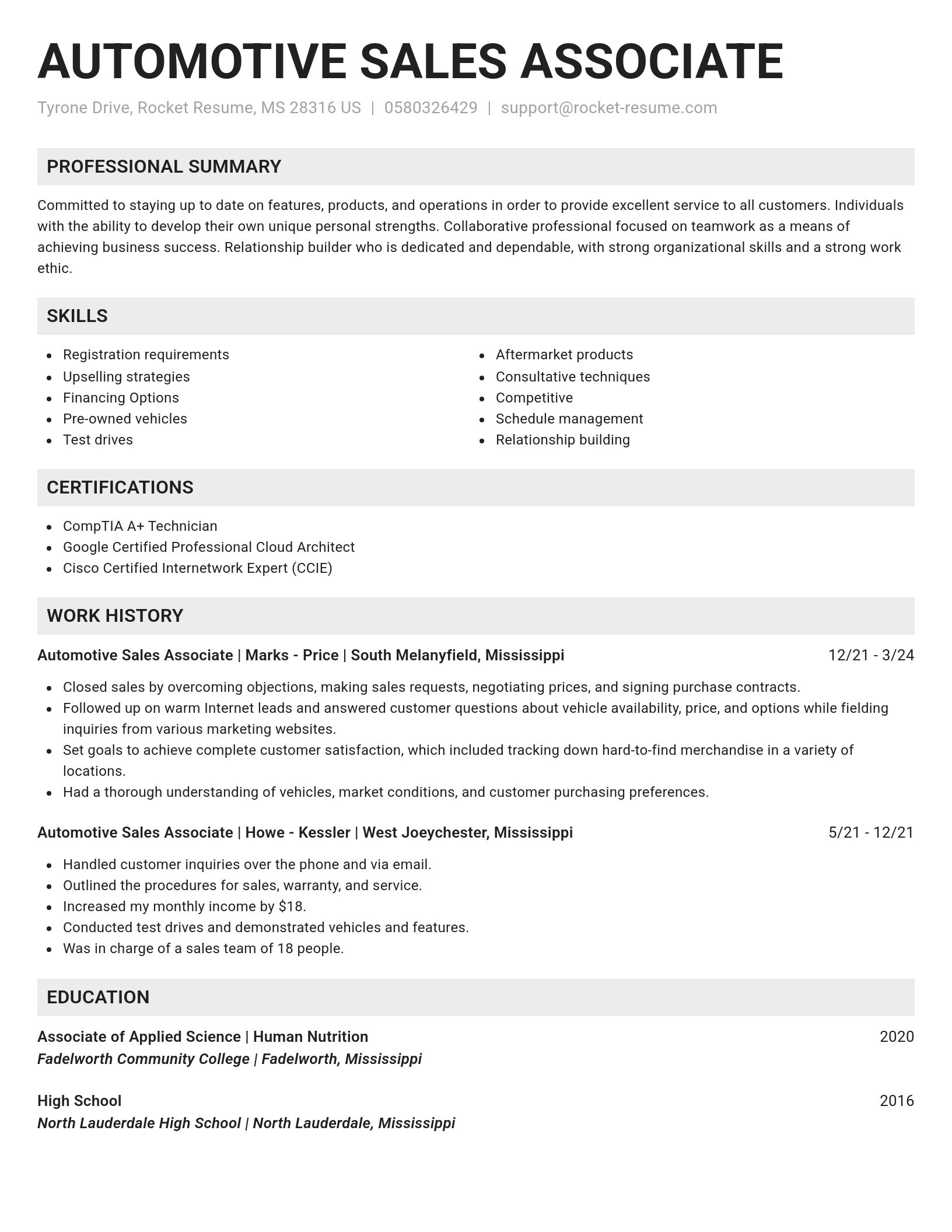 Genius resume template