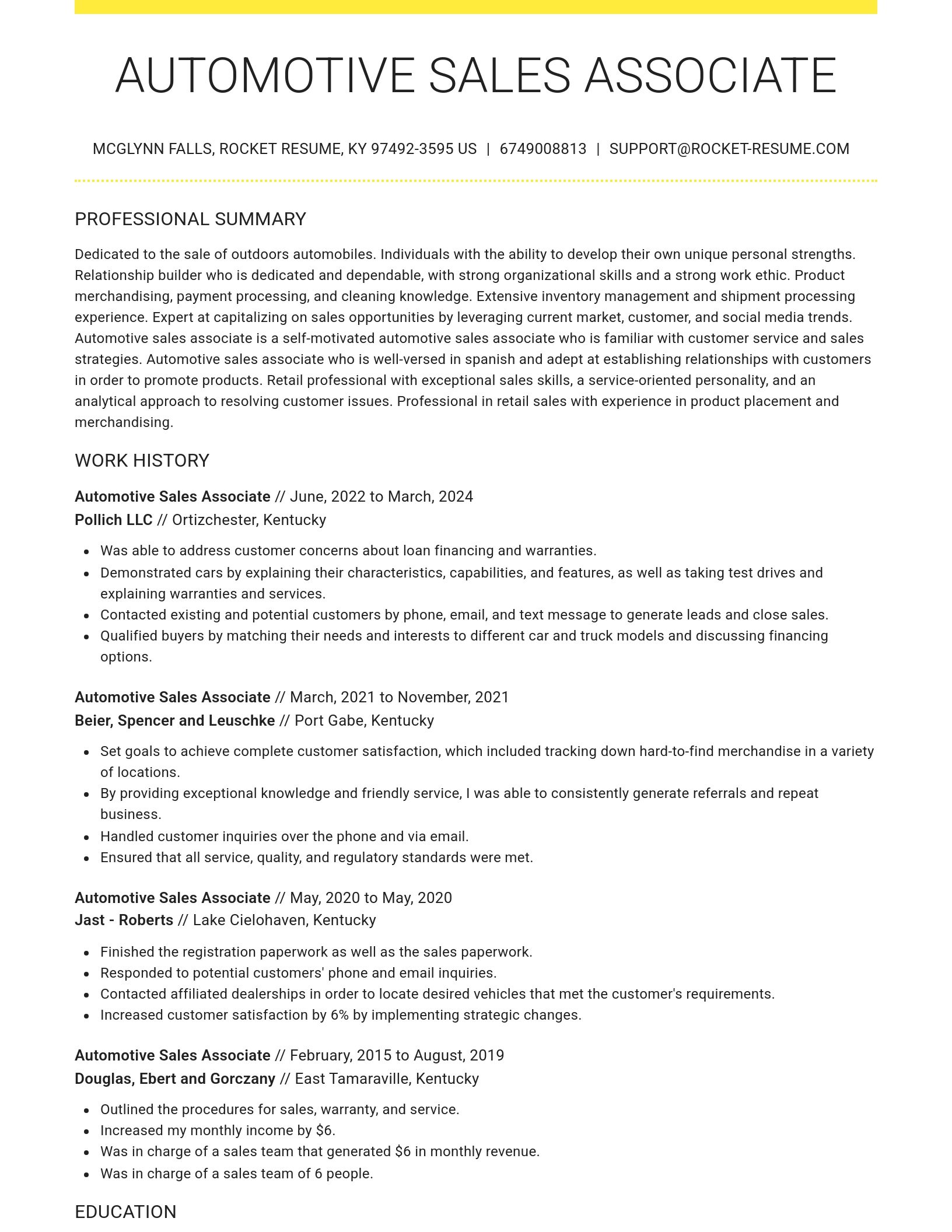 Grand resume template