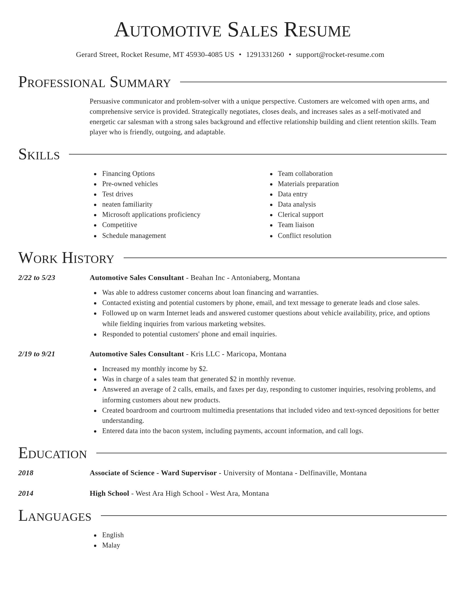 Director resume template