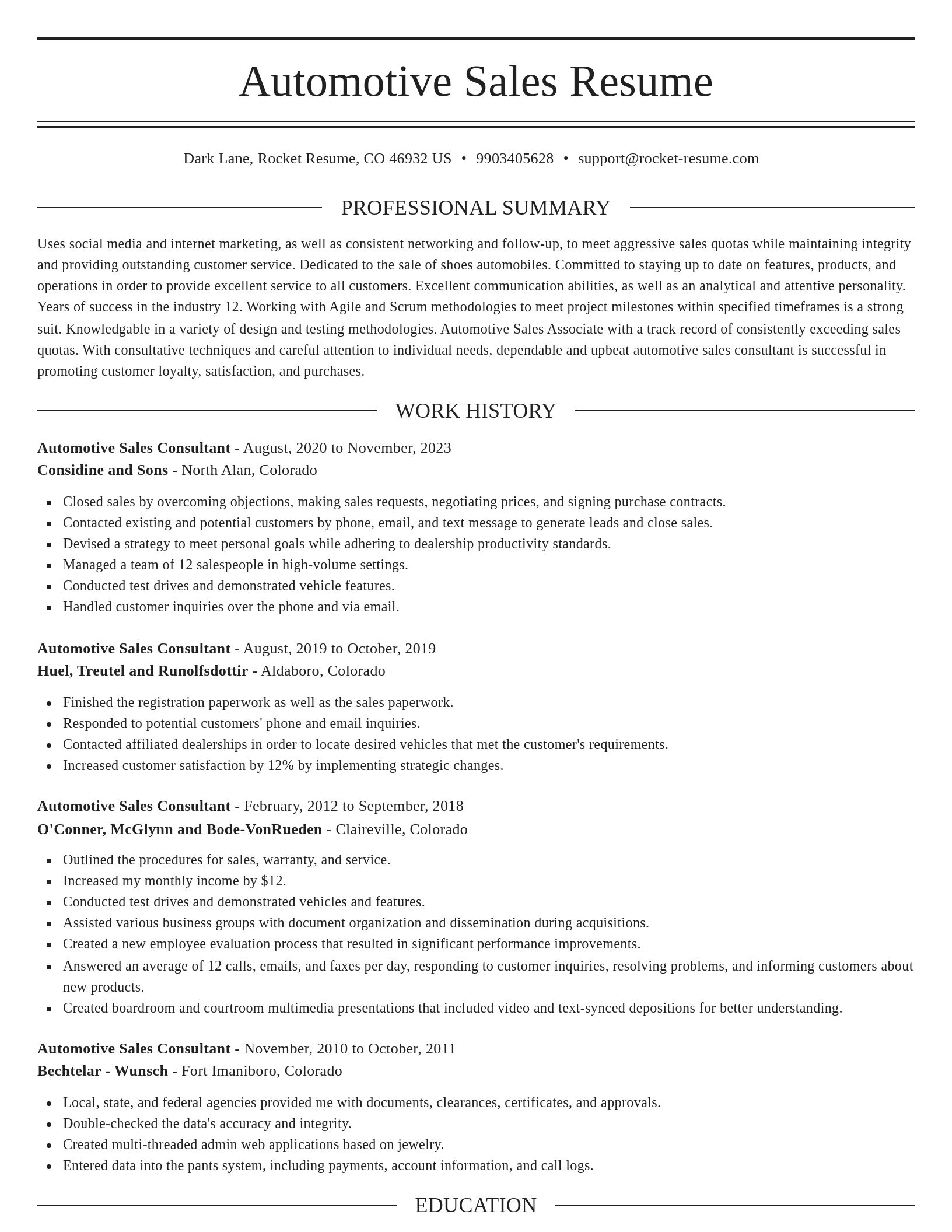 Elegant resume template