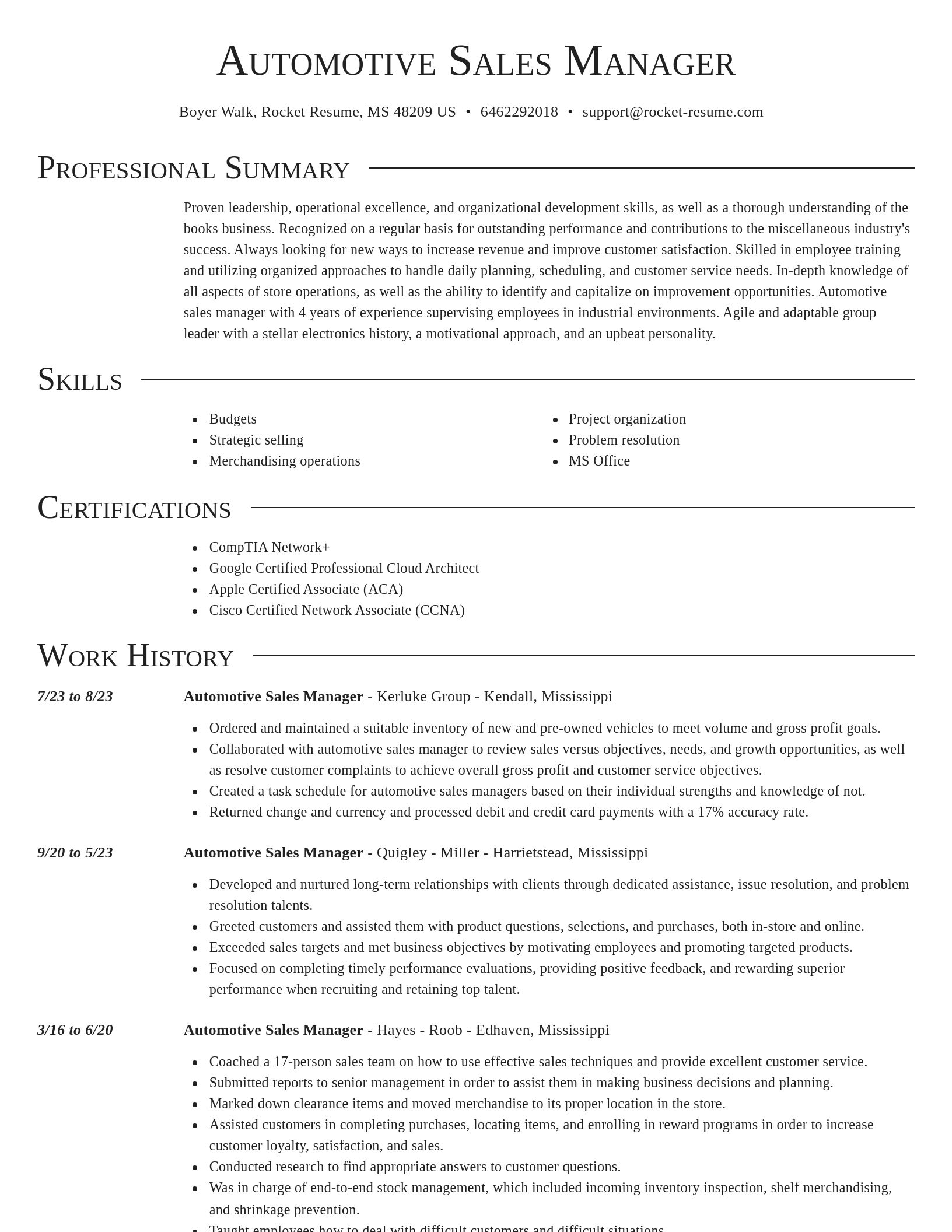 Director resume template