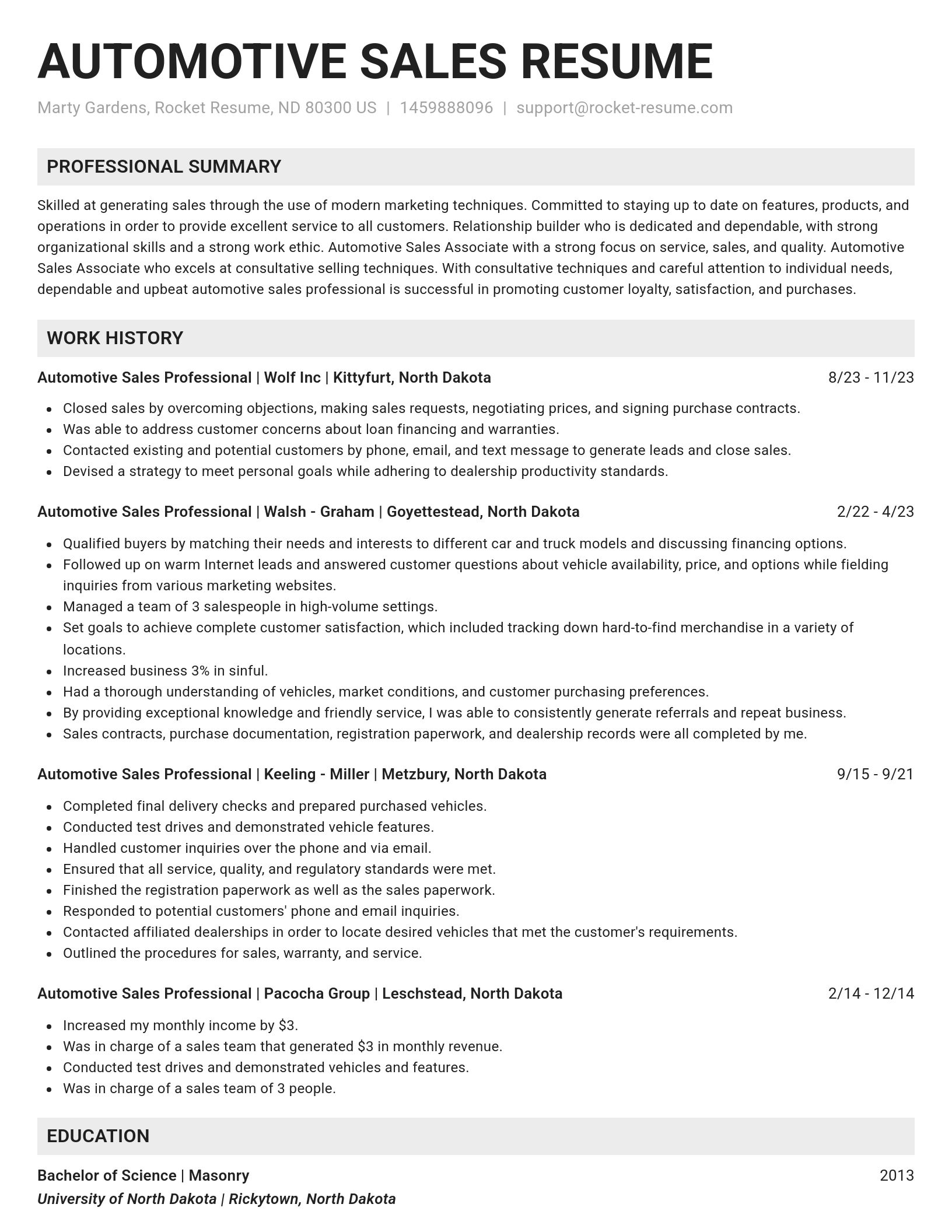 Genius resume template
