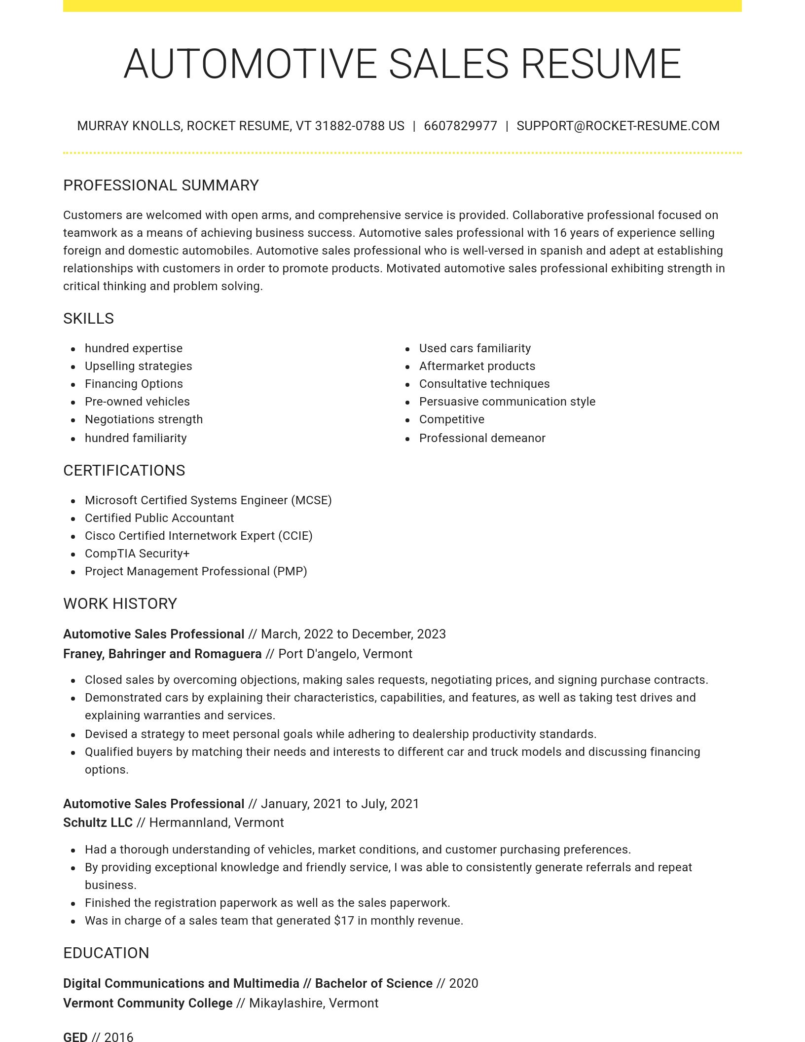 Grand resume template