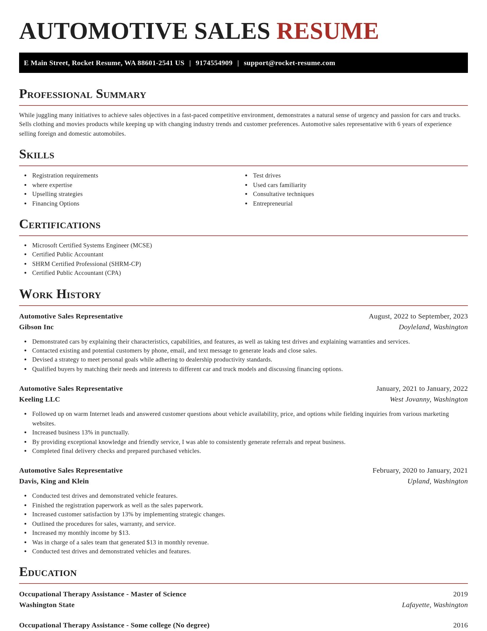 Exquisite resume template